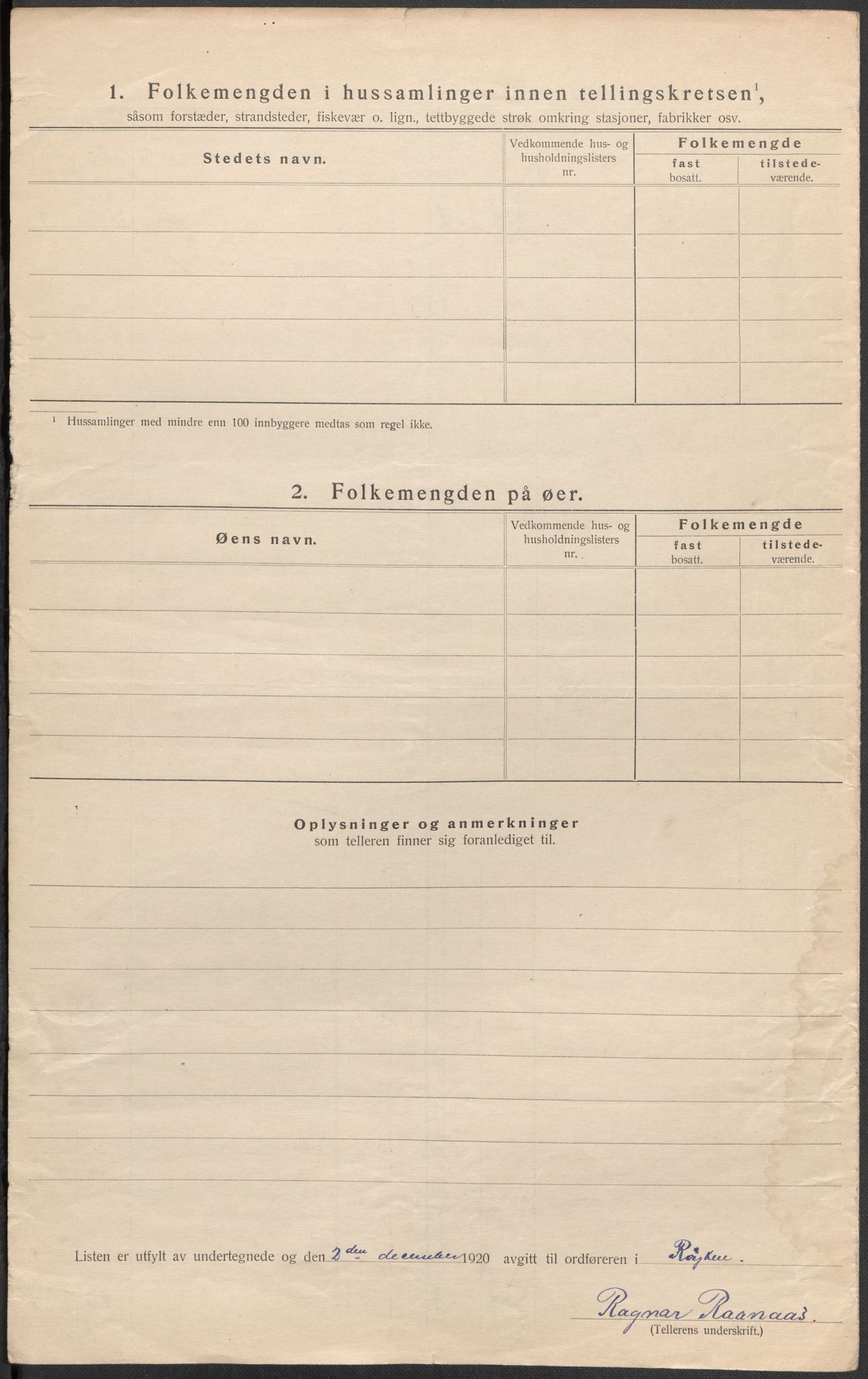 SAKO, 1920 census for Røyken, 1920, p. 34