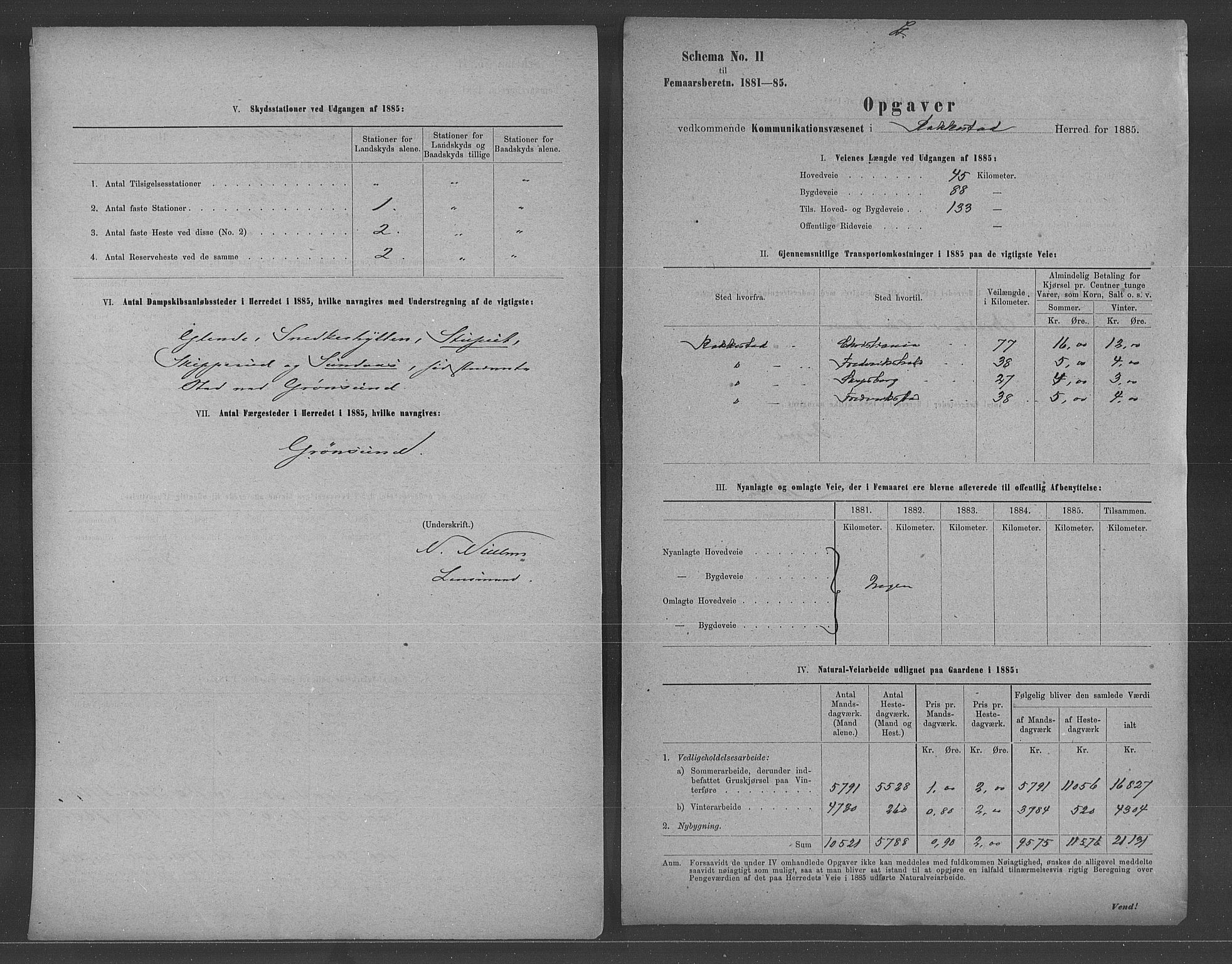 Statistisk sentralbyrå, Næringsøkonomiske emner, Generelt - Amtmennenes femårsberetninger, RA/S-2233/F/Fa/L0061: --, 1881-1885, p. 733