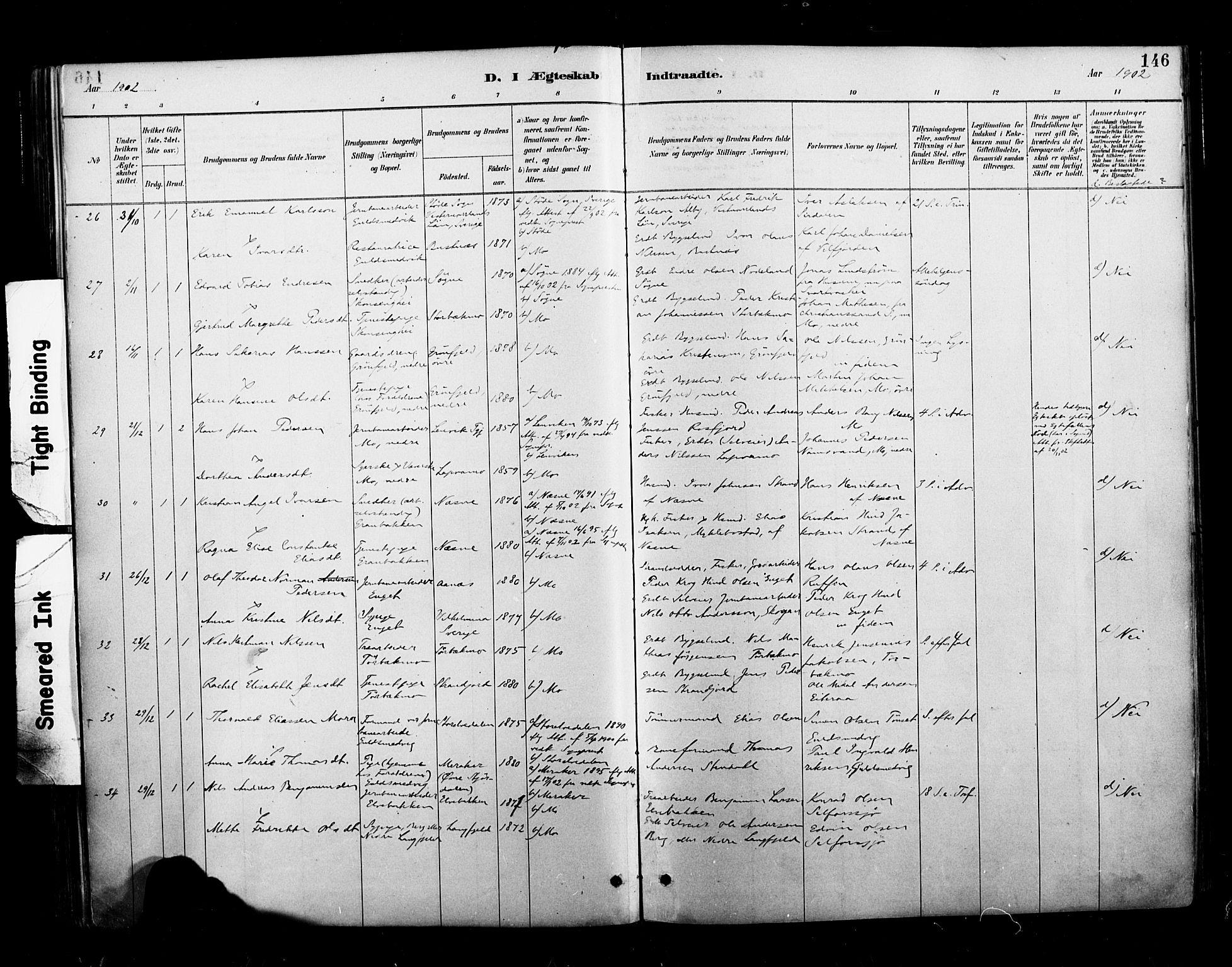 Ministerialprotokoller, klokkerbøker og fødselsregistre - Nordland, AV/SAT-A-1459/827/L0401: Parish register (official) no. 827A13, 1887-1905, p. 146