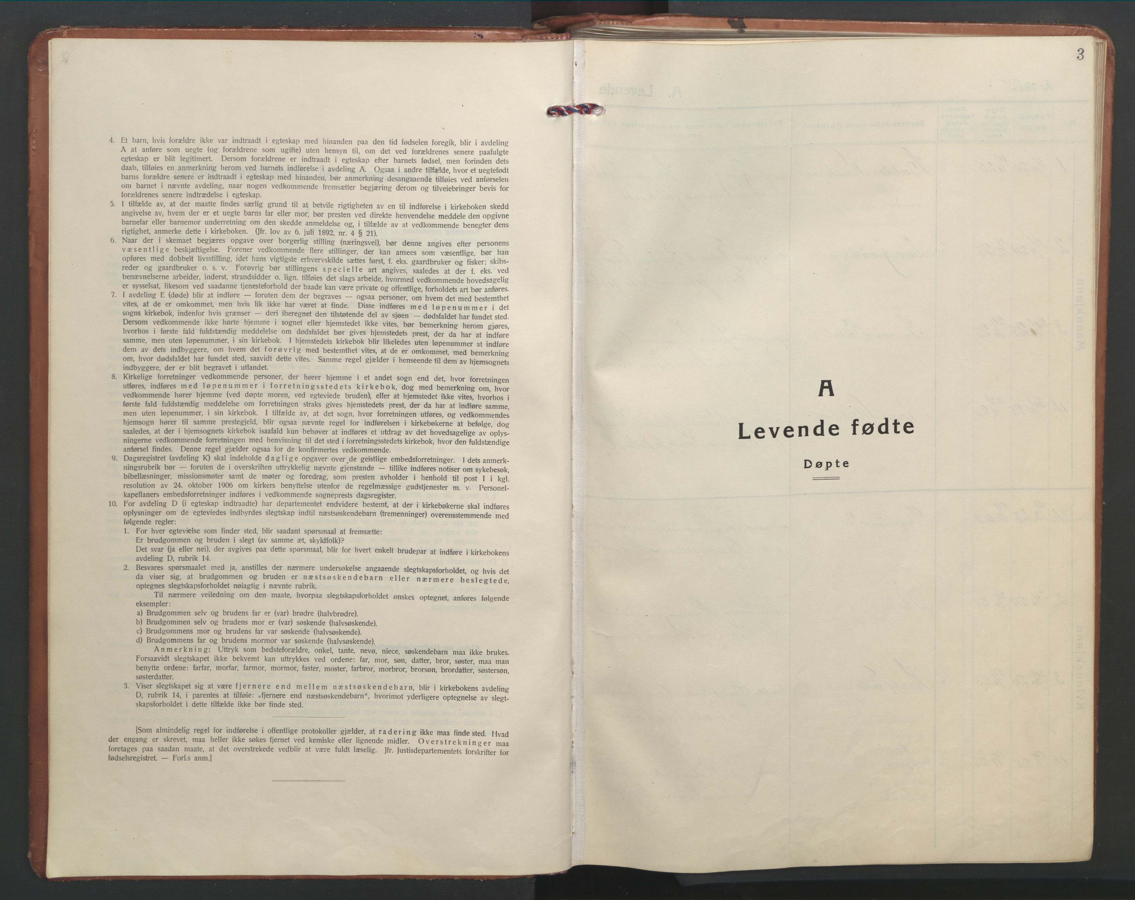 Ministerialprotokoller, klokkerbøker og fødselsregistre - Nordland, SAT/A-1459/851/L0727: Parish register (copy) no. 851C02, 1925-1948, p. 3