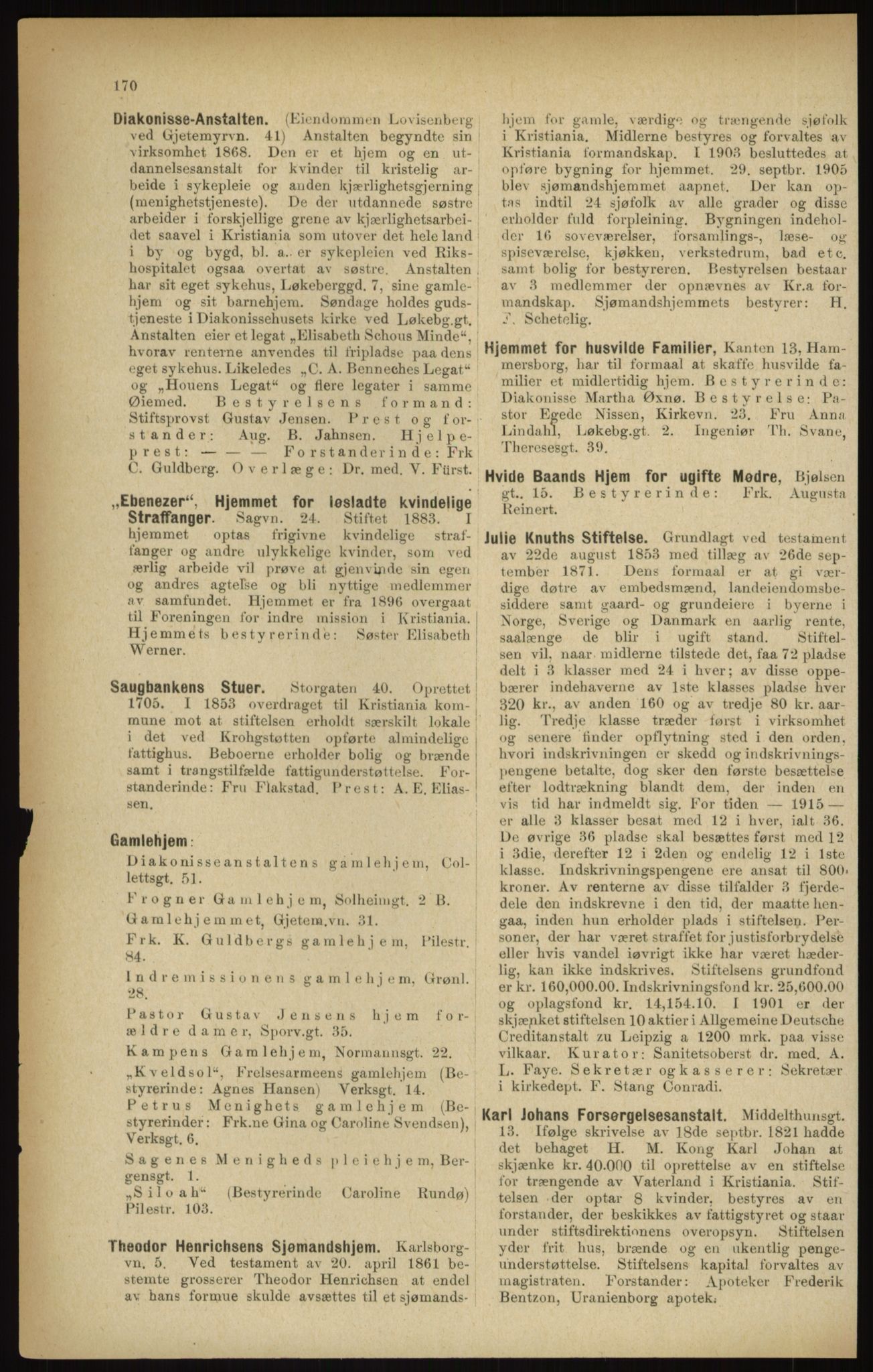 Kristiania/Oslo adressebok, PUBL/-, 1916, p. 170