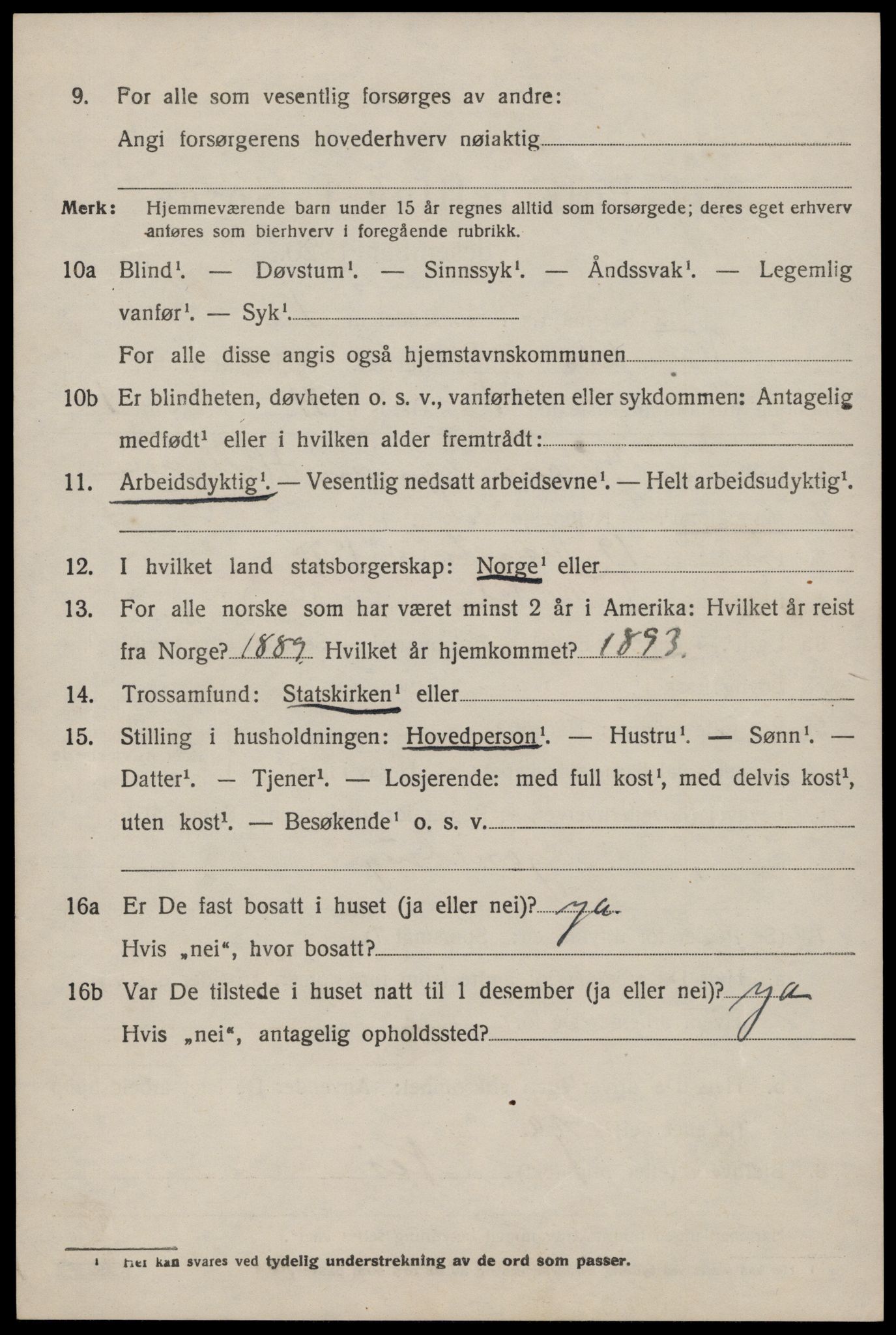 SAST, 1920 census for Vikedal, 1920, p. 2616