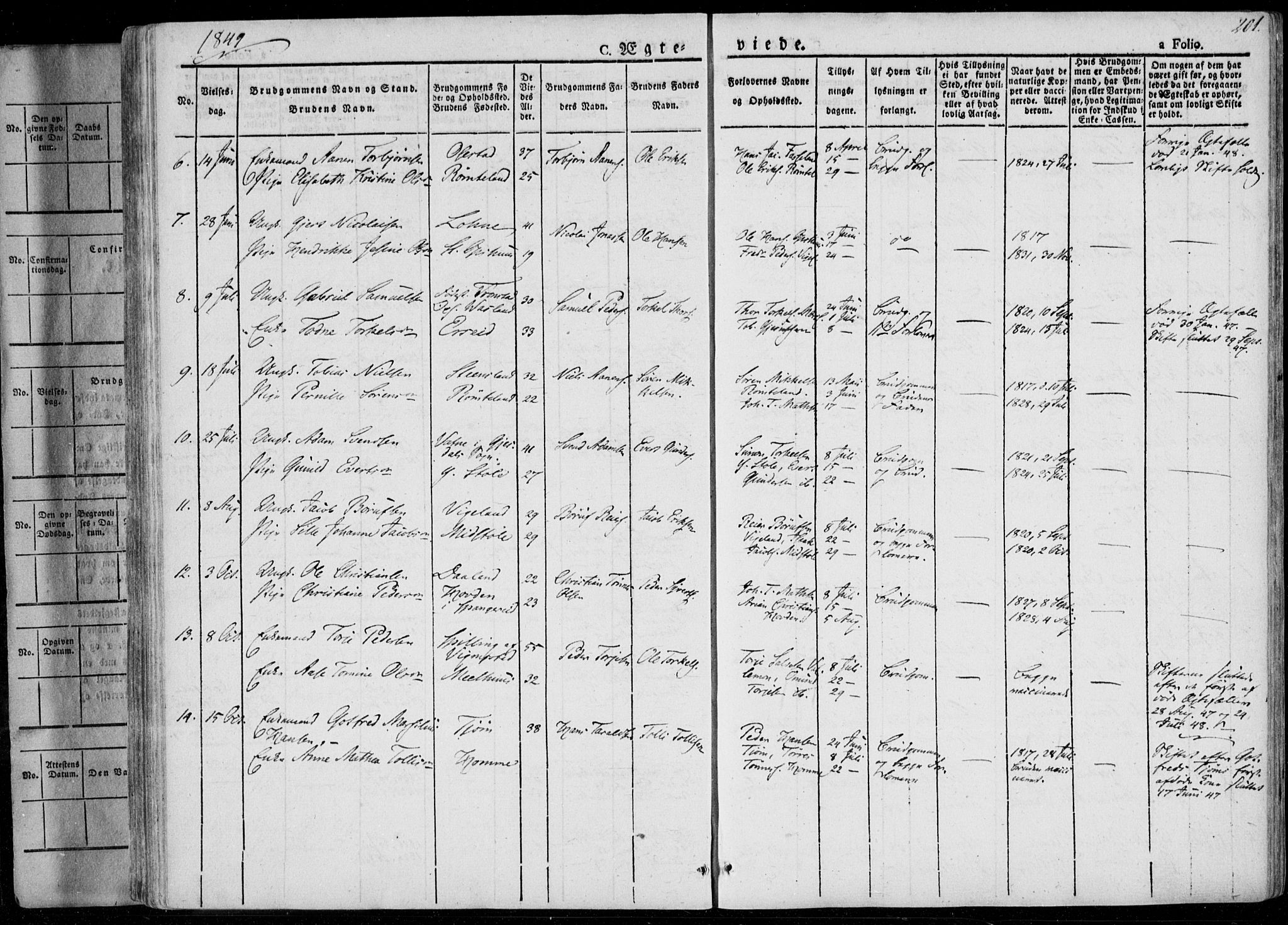 Sør-Audnedal sokneprestkontor, AV/SAK-1111-0039/F/Fa/Fab/L0006: Parish register (official) no. A 6, 1829-1855, p. 201