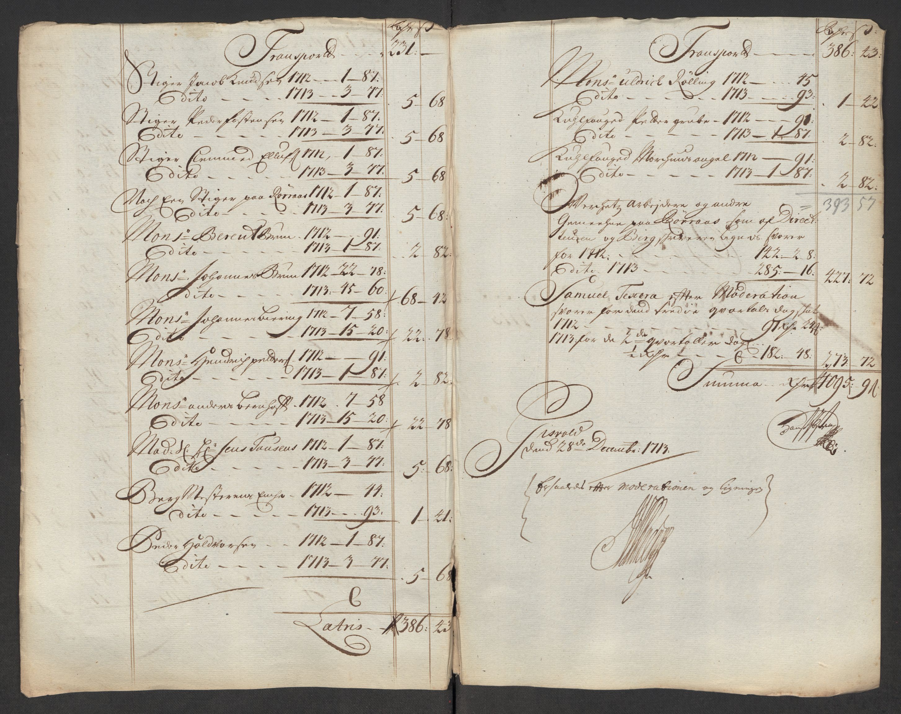 Rentekammeret inntil 1814, Reviderte regnskaper, Fogderegnskap, AV/RA-EA-4092/R60/L3964: Fogderegnskap Orkdal og Gauldal, 1713, p. 362