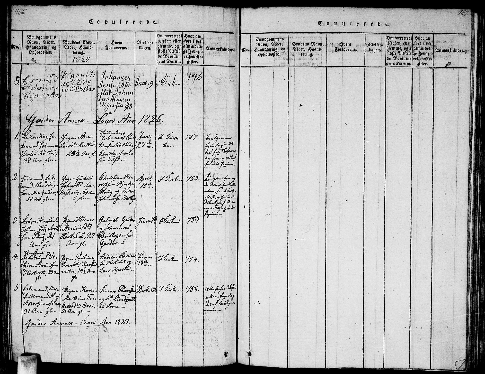 Vestby prestekontor Kirkebøker, AV/SAO-A-10893/G/Ga/L0001: Parish register (copy) no. I 1, 1814-1827, p. 466-467