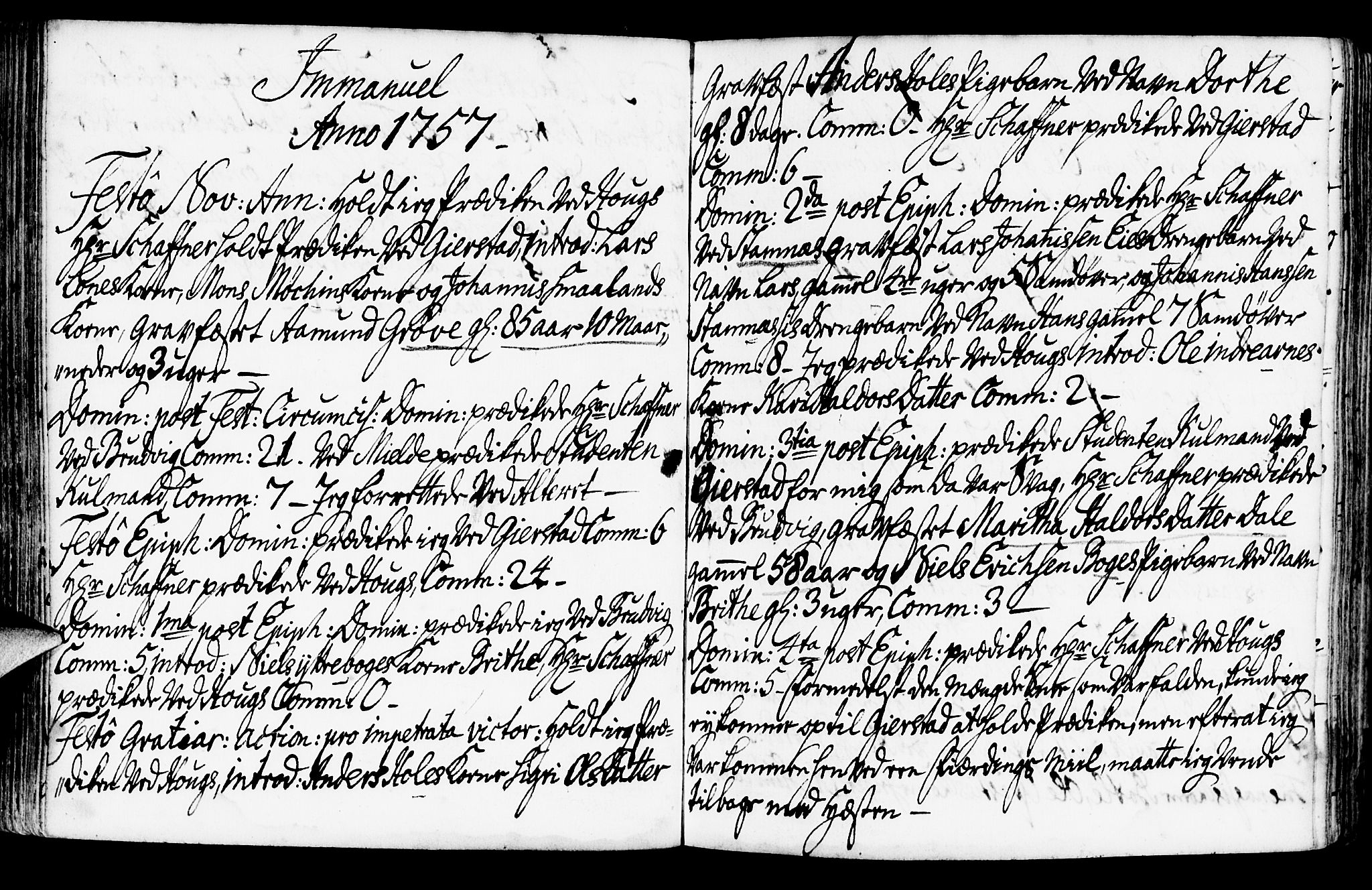 Haus sokneprestembete, SAB/A-75601/H/Haa: Parish register (official) no. A 7, 1748-1766, p. 87