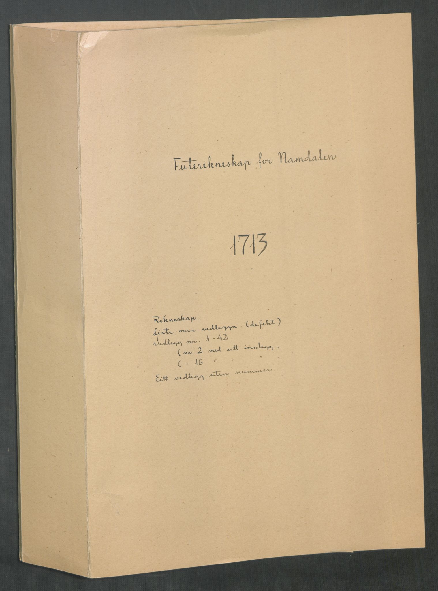 Rentekammeret inntil 1814, Reviderte regnskaper, Fogderegnskap, RA/EA-4092/R64/L4434: Fogderegnskap Namdal, 1713, p. 2
