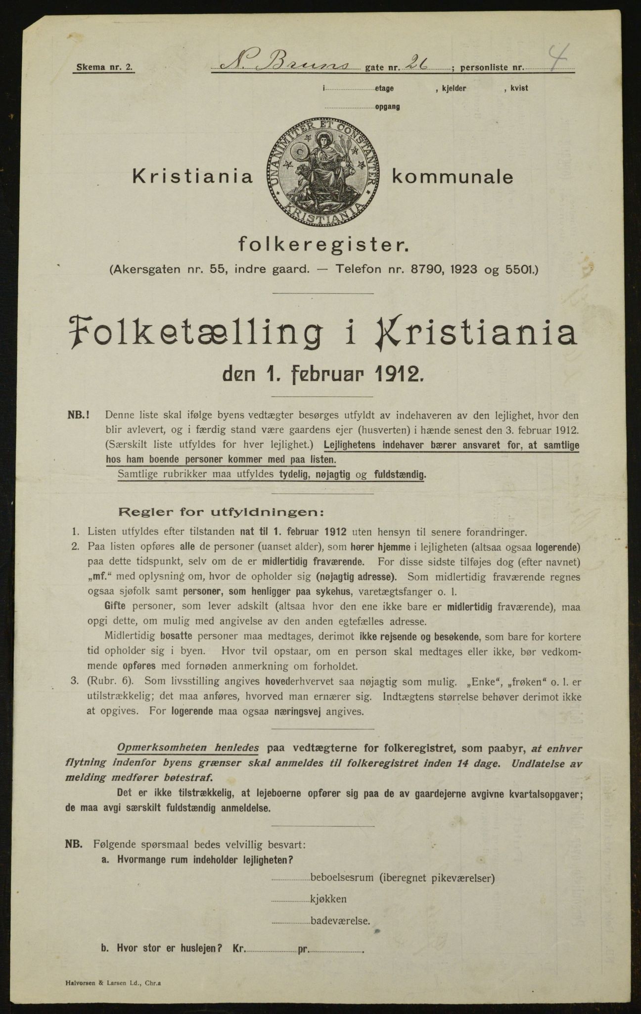 OBA, Municipal Census 1912 for Kristiania, 1912, p. 73059