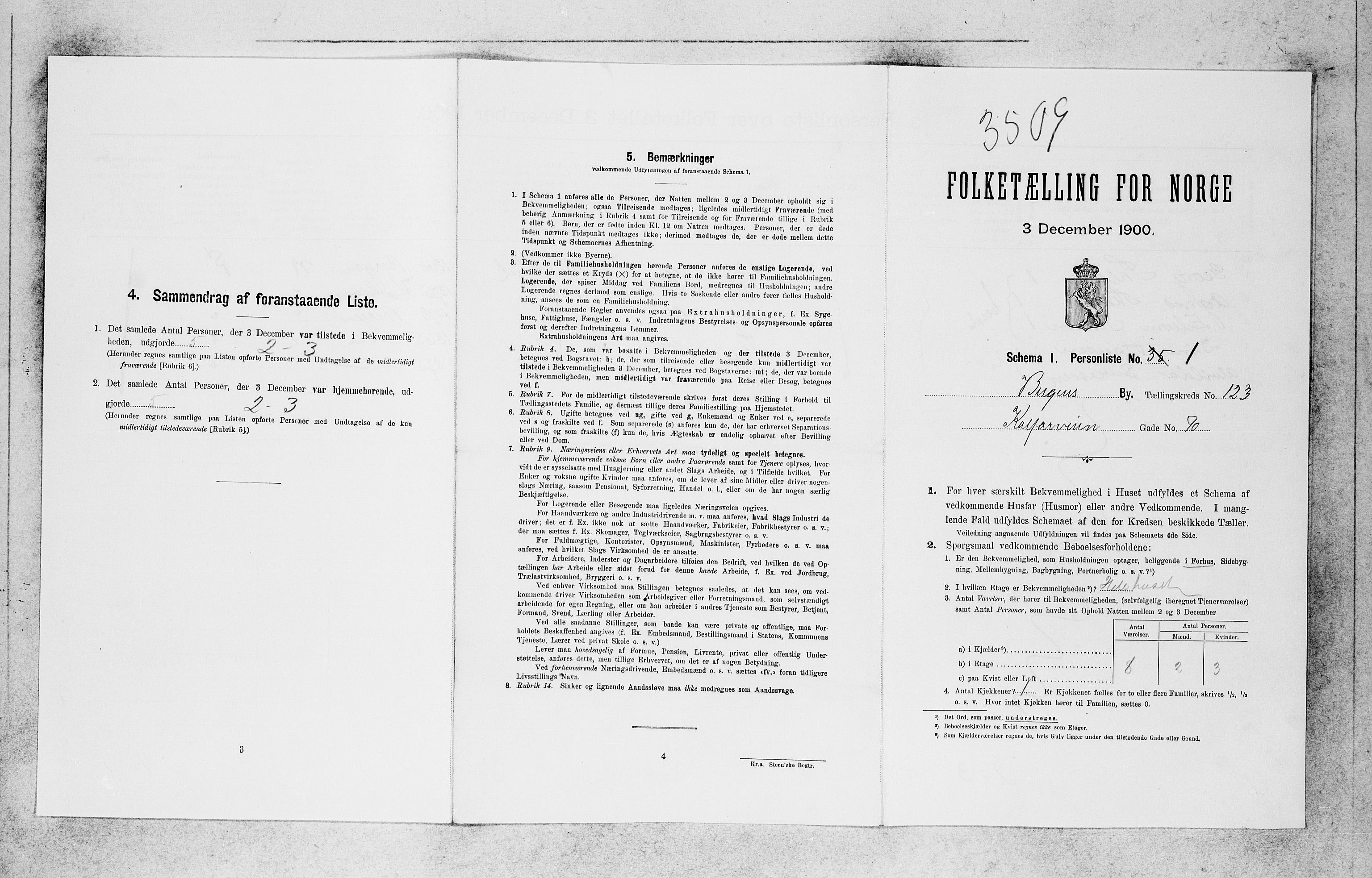 SAB, 1900 census for Bergen, 1900, p. 25945