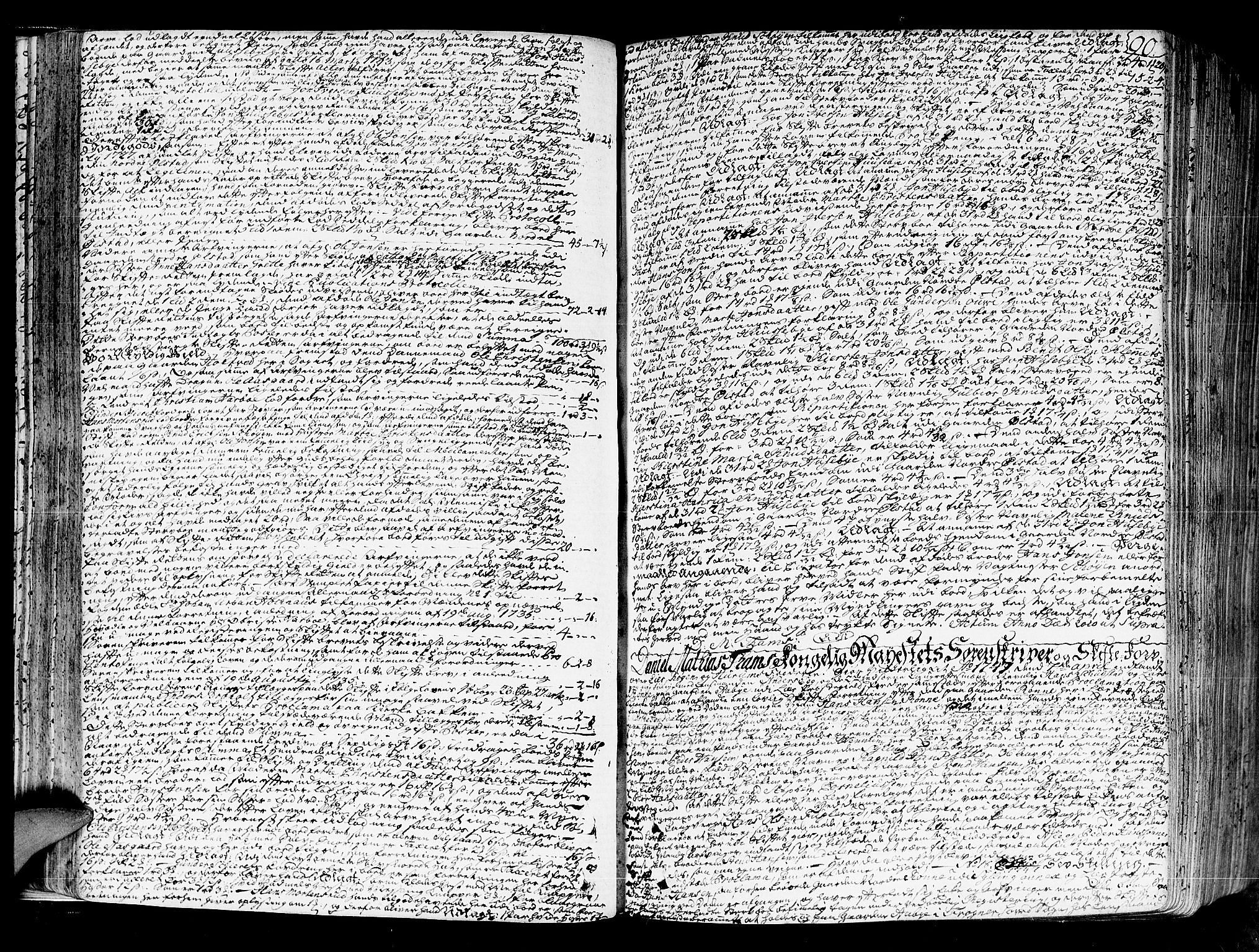 Lier, Røyken og Hurum sorenskriveri, SAKO/A-89/H/Hc/L0004: Skifteprotokoll, 1745-1761, p. 89b-90a