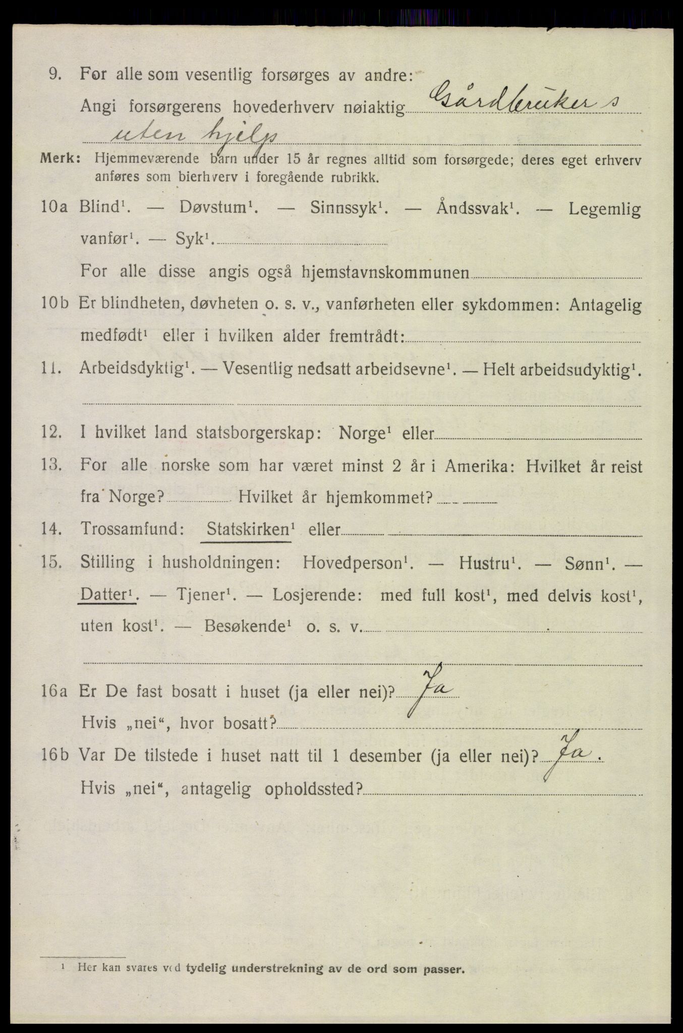 SAH, 1920 census for Åsnes, 1920, p. 2195