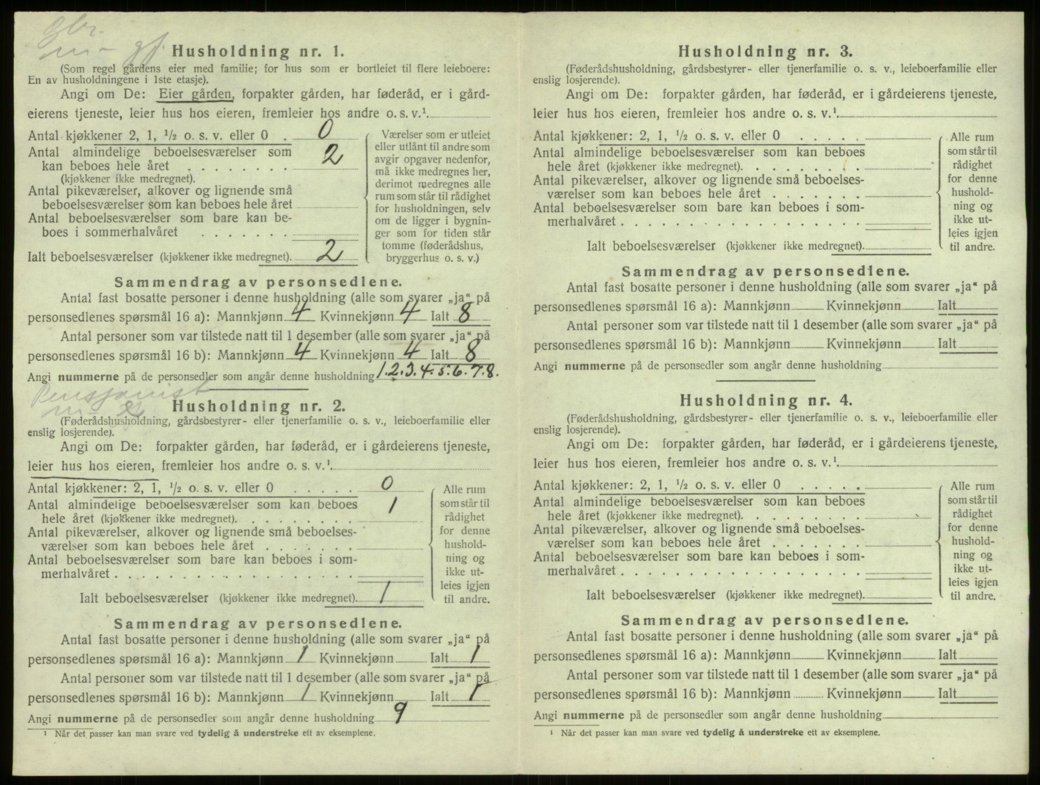 SAB, 1920 census for Davik, 1920, p. 345