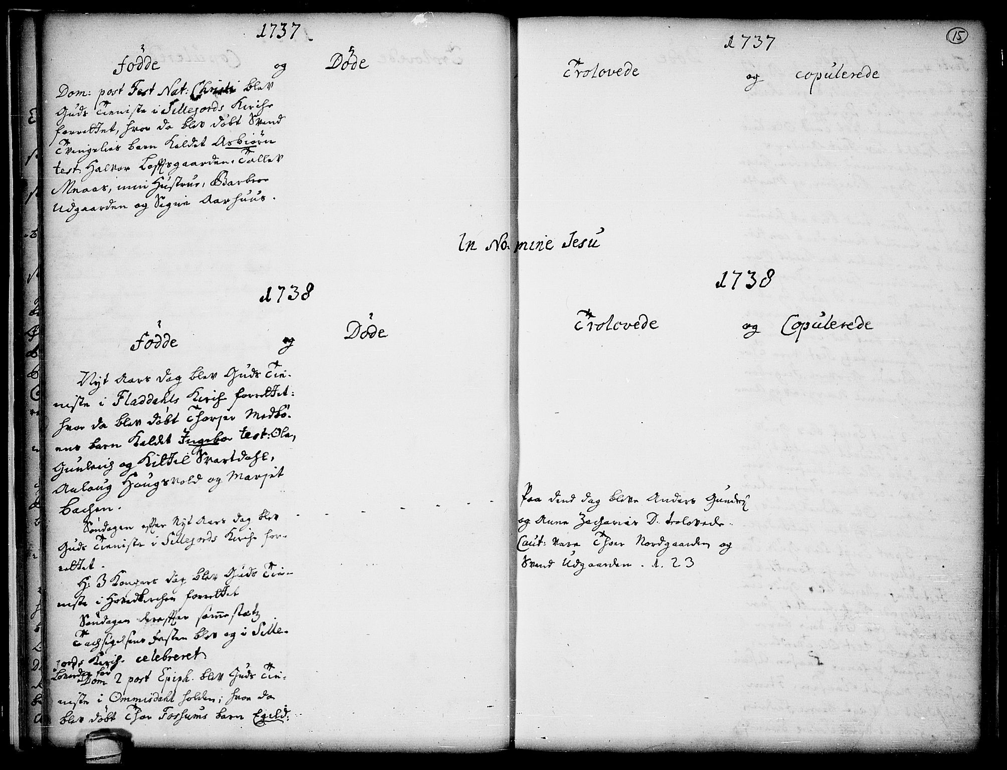 Seljord kirkebøker, SAKO/A-20/F/Fa/L0005: Parish register (official) no. I 5, 1737-1743, p. 15