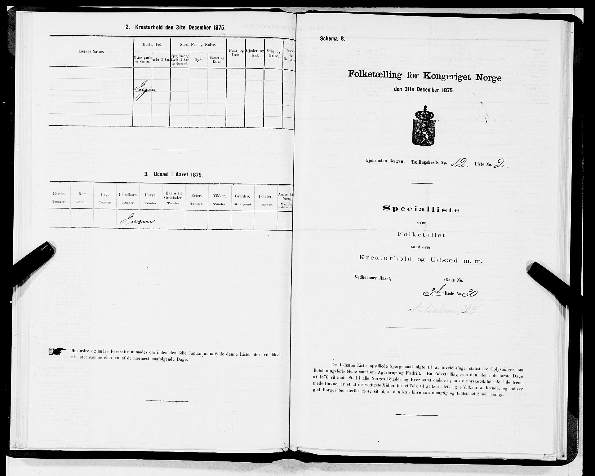 SAB, 1875 census for 1301 Bergen, 1875, p. 583