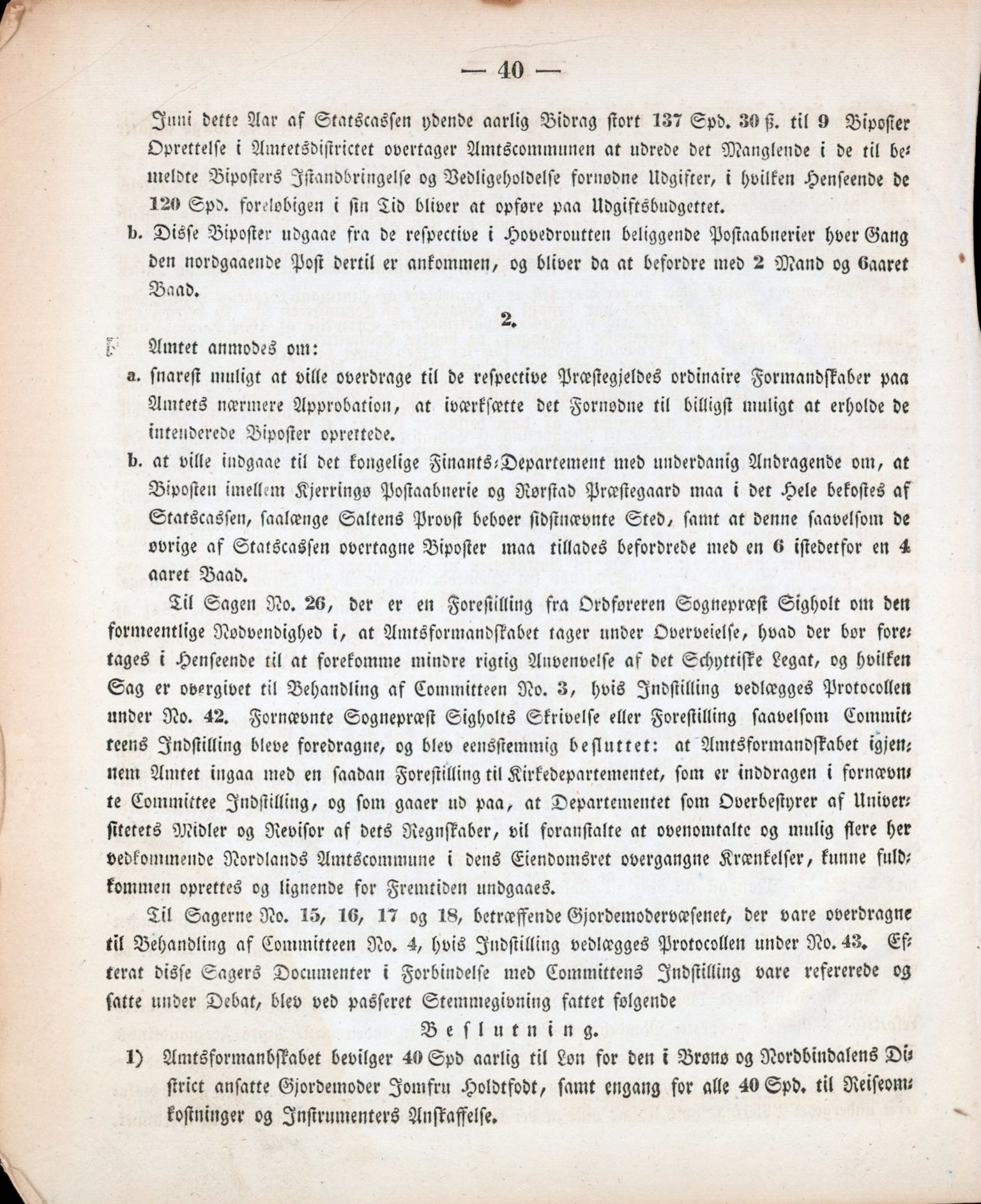 Nordland Fylkeskommune. Fylkestinget, AIN/NFK-17/176/A/Ac/L0002: Fylkestingsforhandlinger 1839-1848, 1839-1848