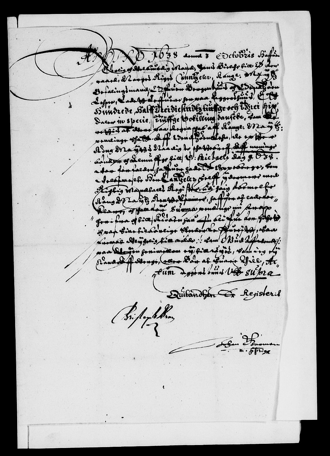 Rentekammeret inntil 1814, Reviderte regnskaper, Lensregnskaper, AV/RA-EA-5023/R/Rb/Rbe/L0001: Onsøy len, 1626-1639