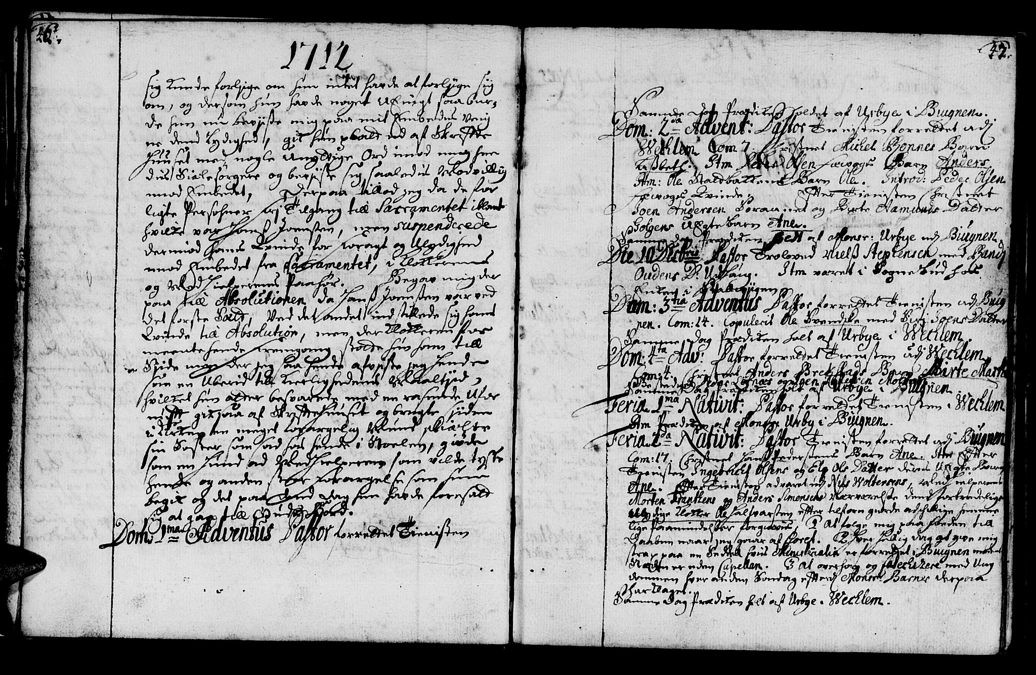 Ministerialprotokoller, klokkerbøker og fødselsregistre - Sør-Trøndelag, SAT/A-1456/659/L0731: Parish register (official) no. 659A01, 1709-1731, p. 46-47