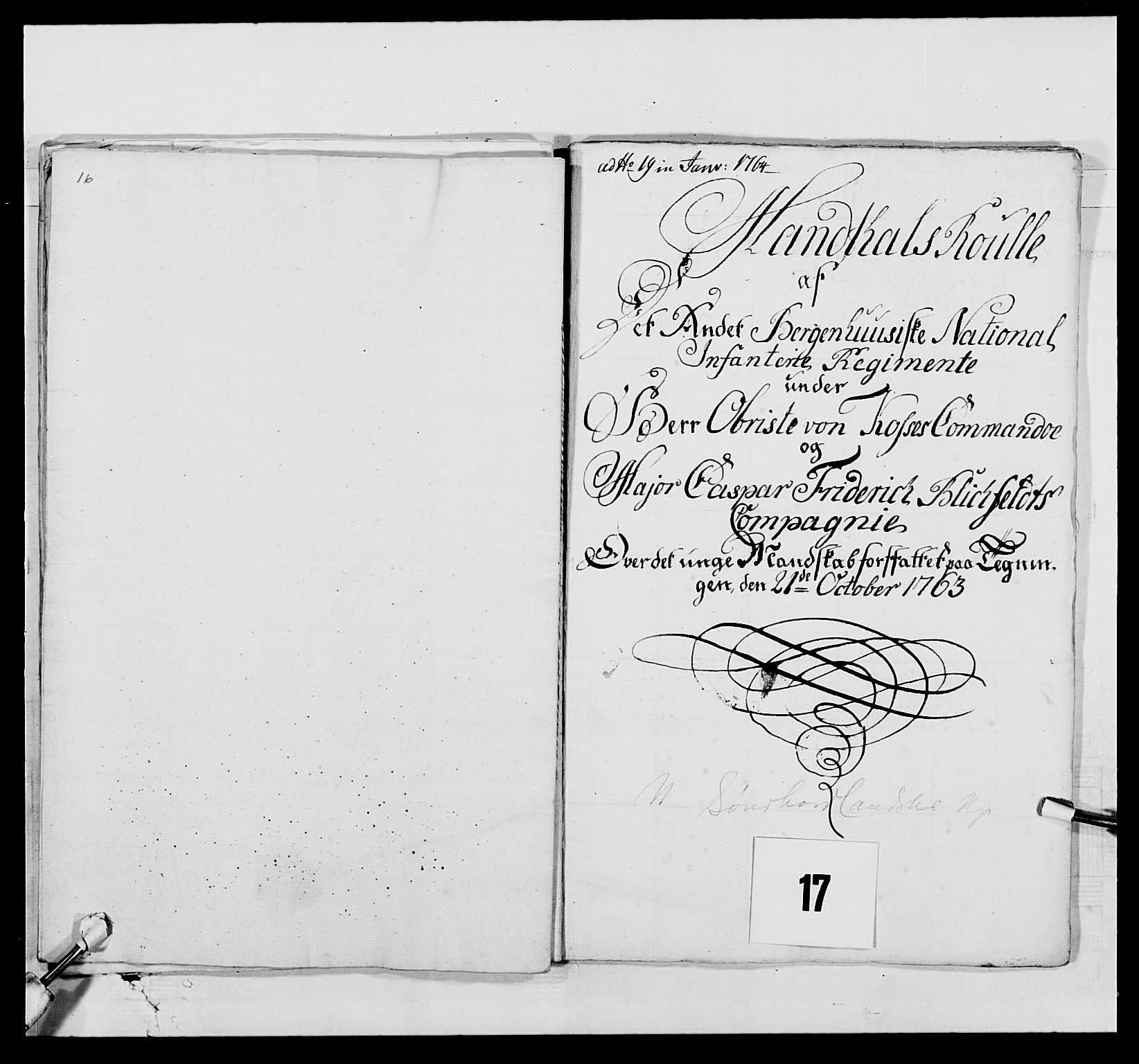 Kommanderende general (KG I) med Det norske krigsdirektorium, AV/RA-EA-5419/E/Ea/L0520b: 2. Bergenhusiske regiment, 1761-1765, p. 243