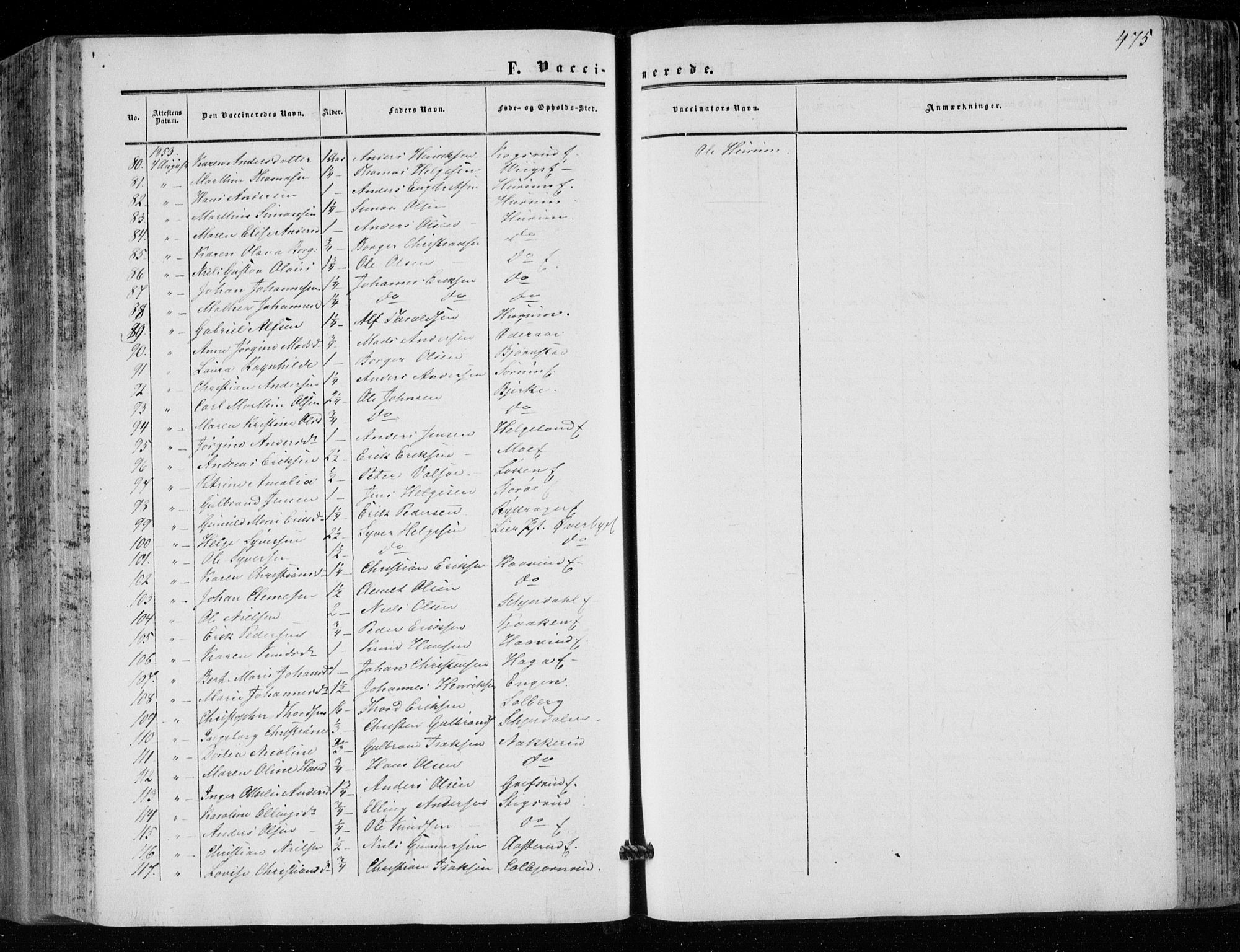 Hole kirkebøker, SAKO/A-228/F/Fa/L0006: Parish register (official) no. I 6, 1852-1872, p. 475