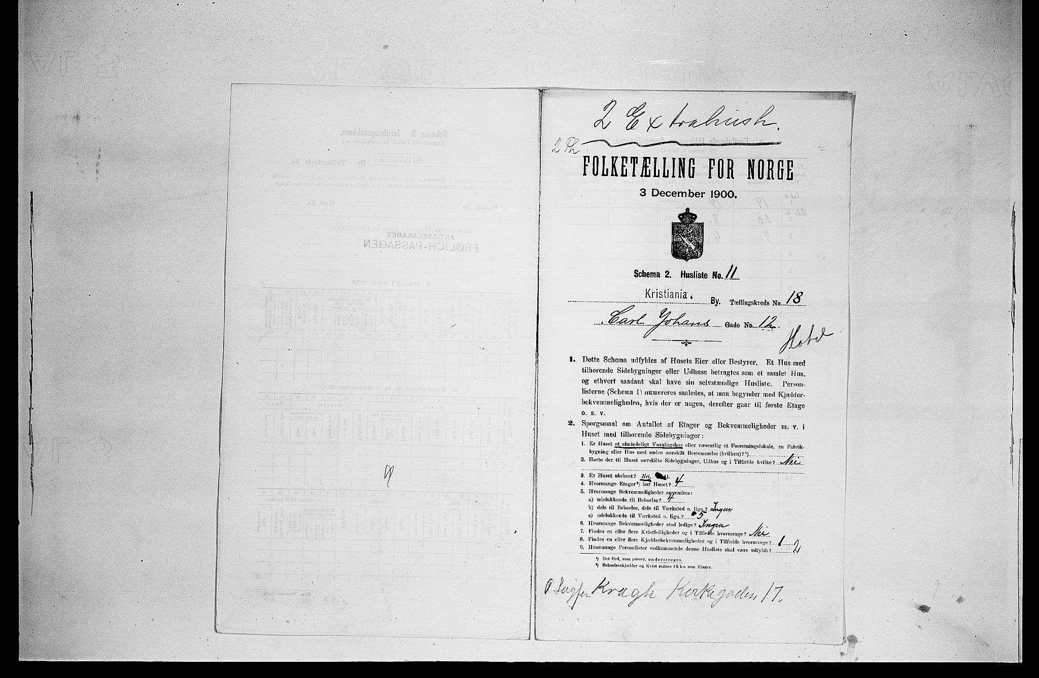 SAO, 1900 census for Kristiania, 1900, p. 11381