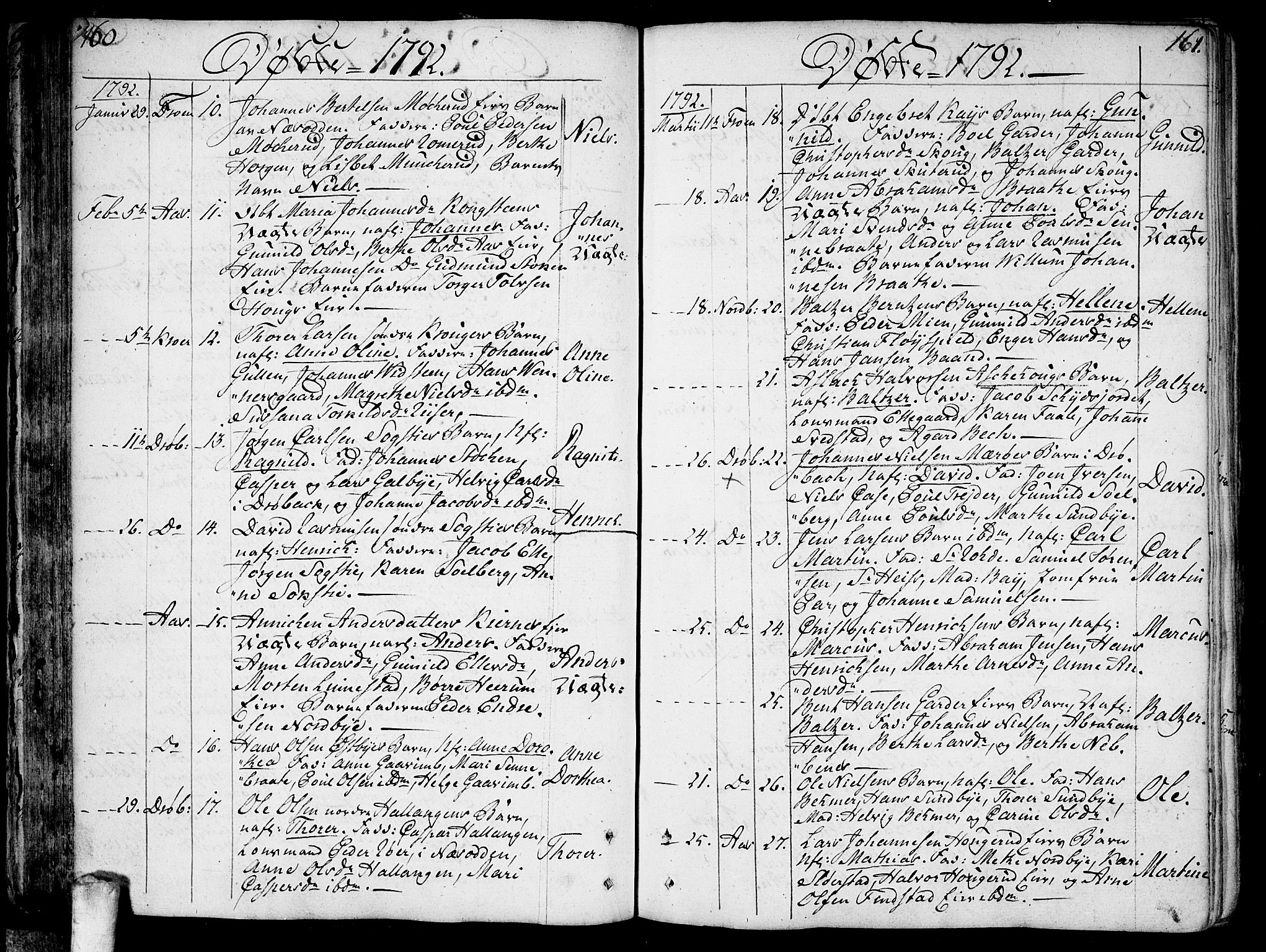 Ås prestekontor Kirkebøker, AV/SAO-A-10894/F/Fa/L0002: Parish register (official) no. I 2, 1778-1813, p. 160-161