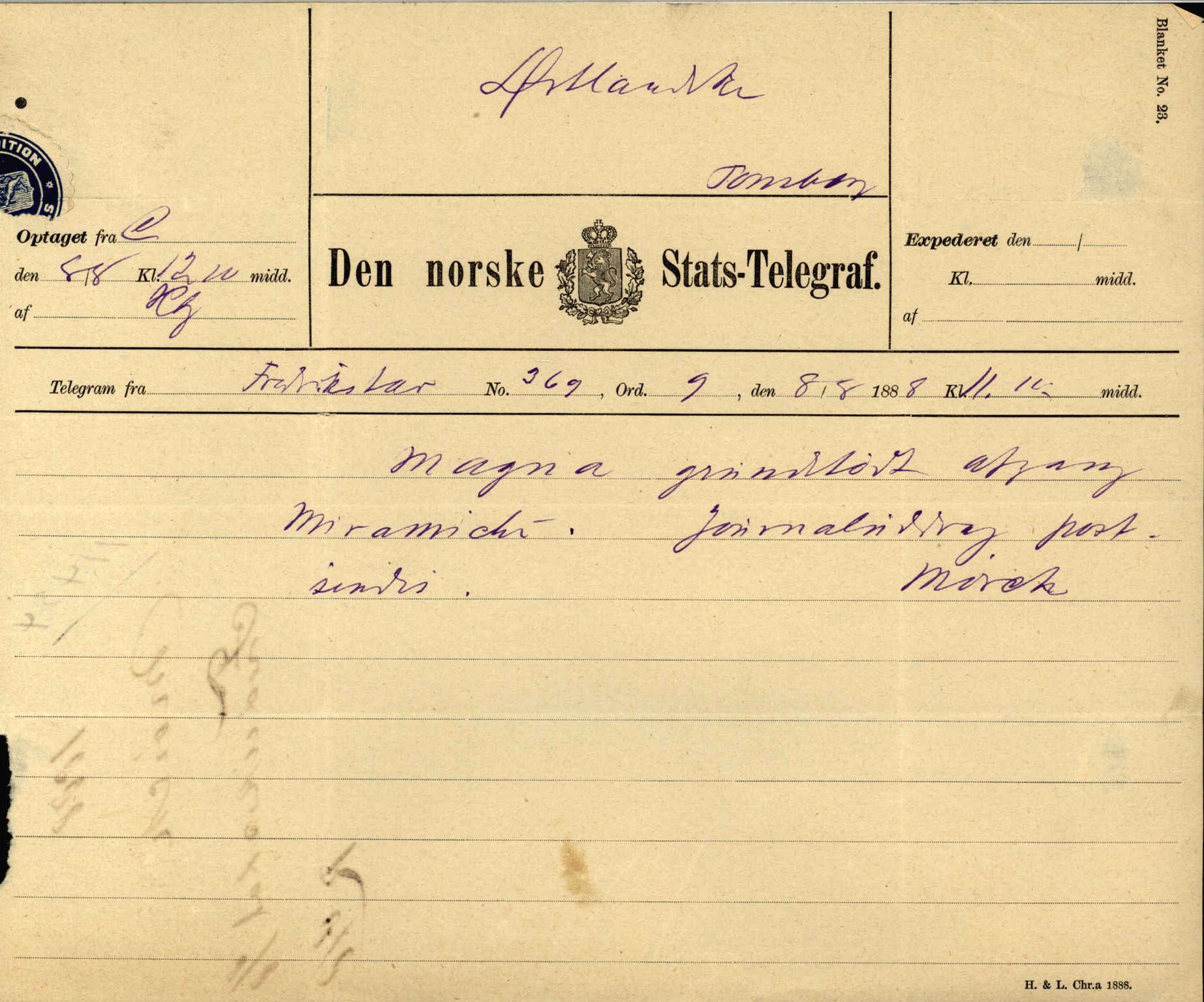 Pa 63 - Østlandske skibsassuranceforening, VEMU/A-1079/G/Ga/L0022/0009: Havaridokumenter / Svend Føyn, Sylvia, Særimner, Magna av Fredrikstad, 1888, p. 45