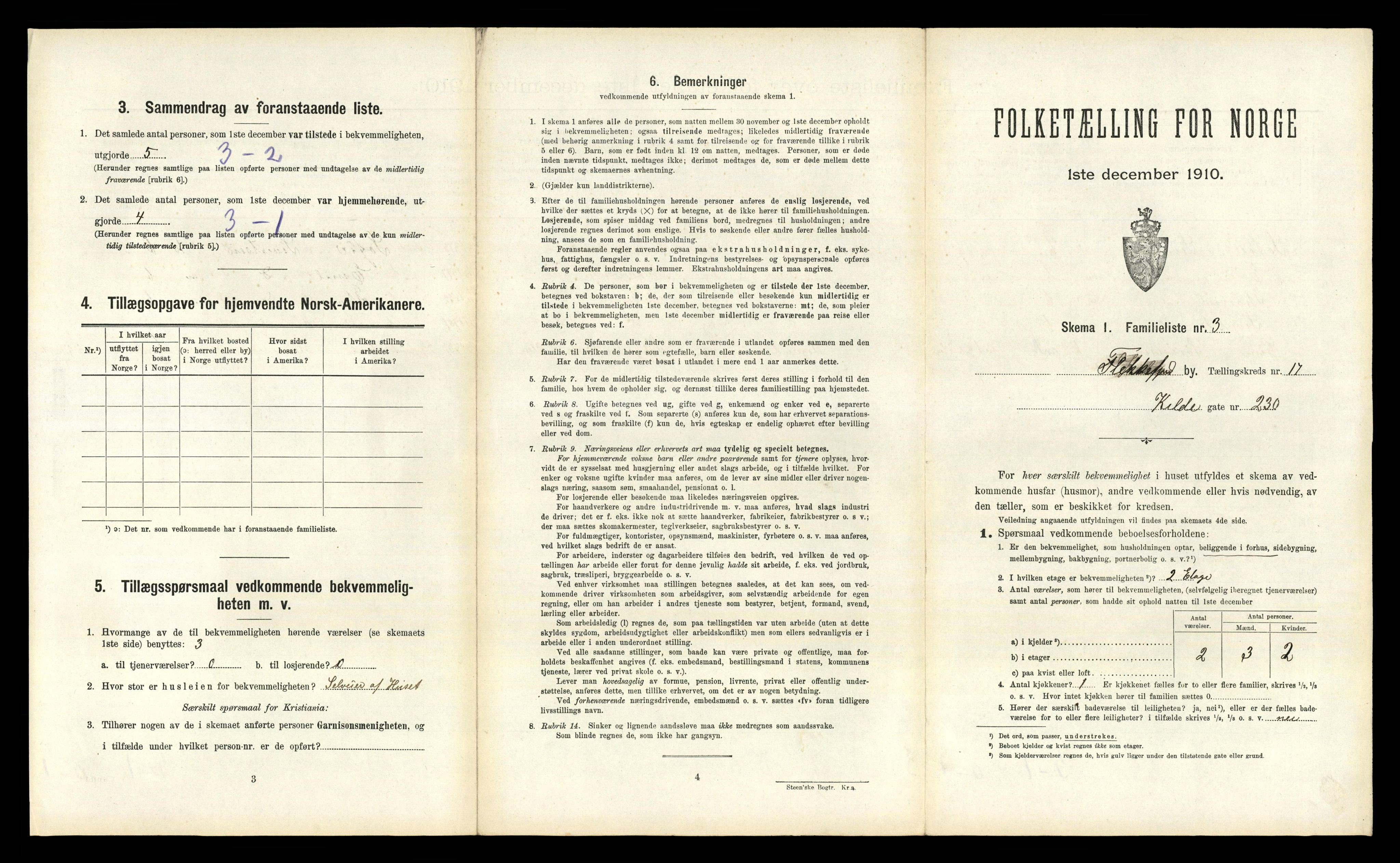 RA, 1910 census for Flekkefjord, 1910, p. 1488