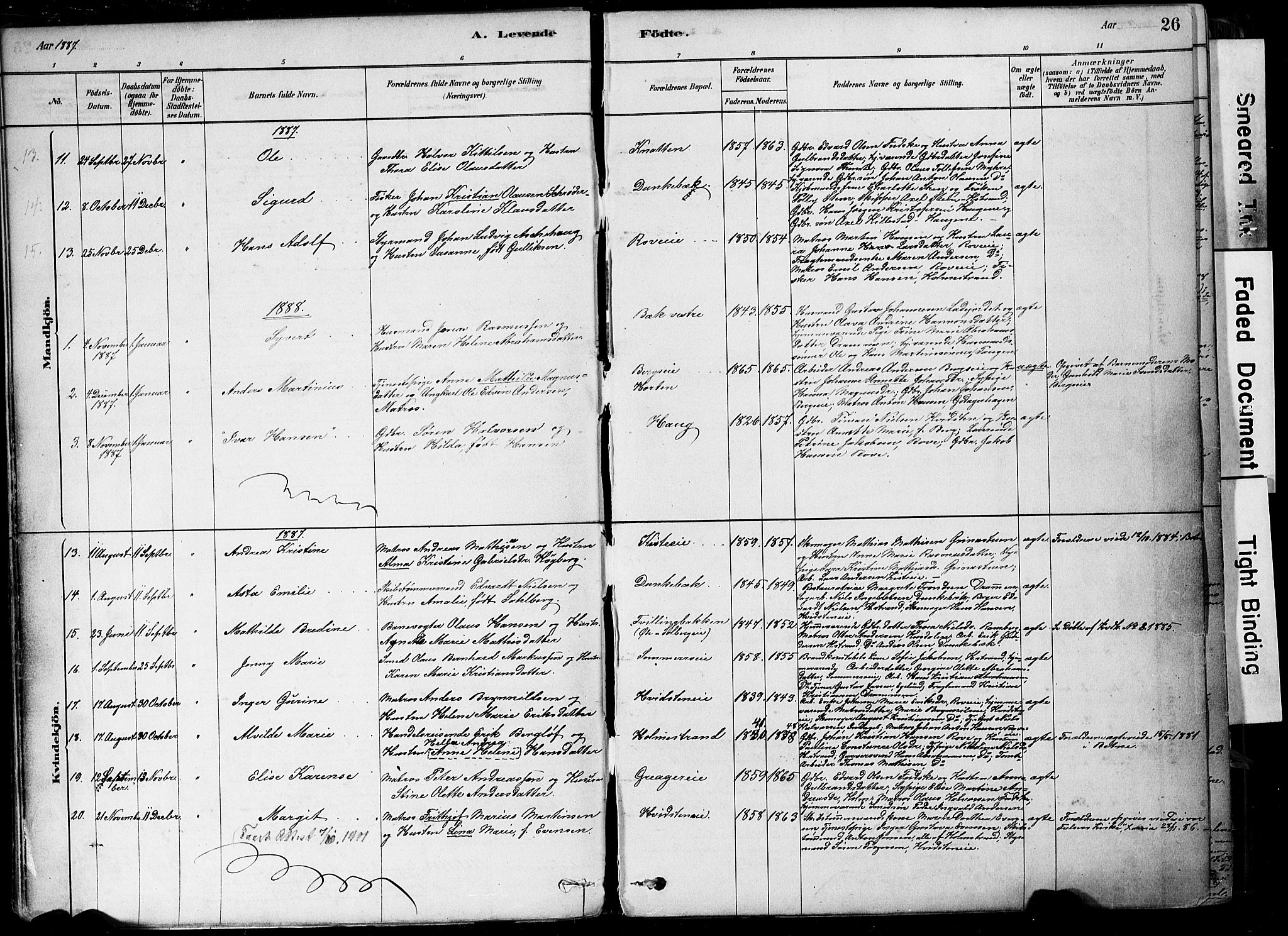 Botne kirkebøker, SAKO/A-340/F/Fa/L0007: Parish register (official) no. I 7, 1878-1910, p. 26