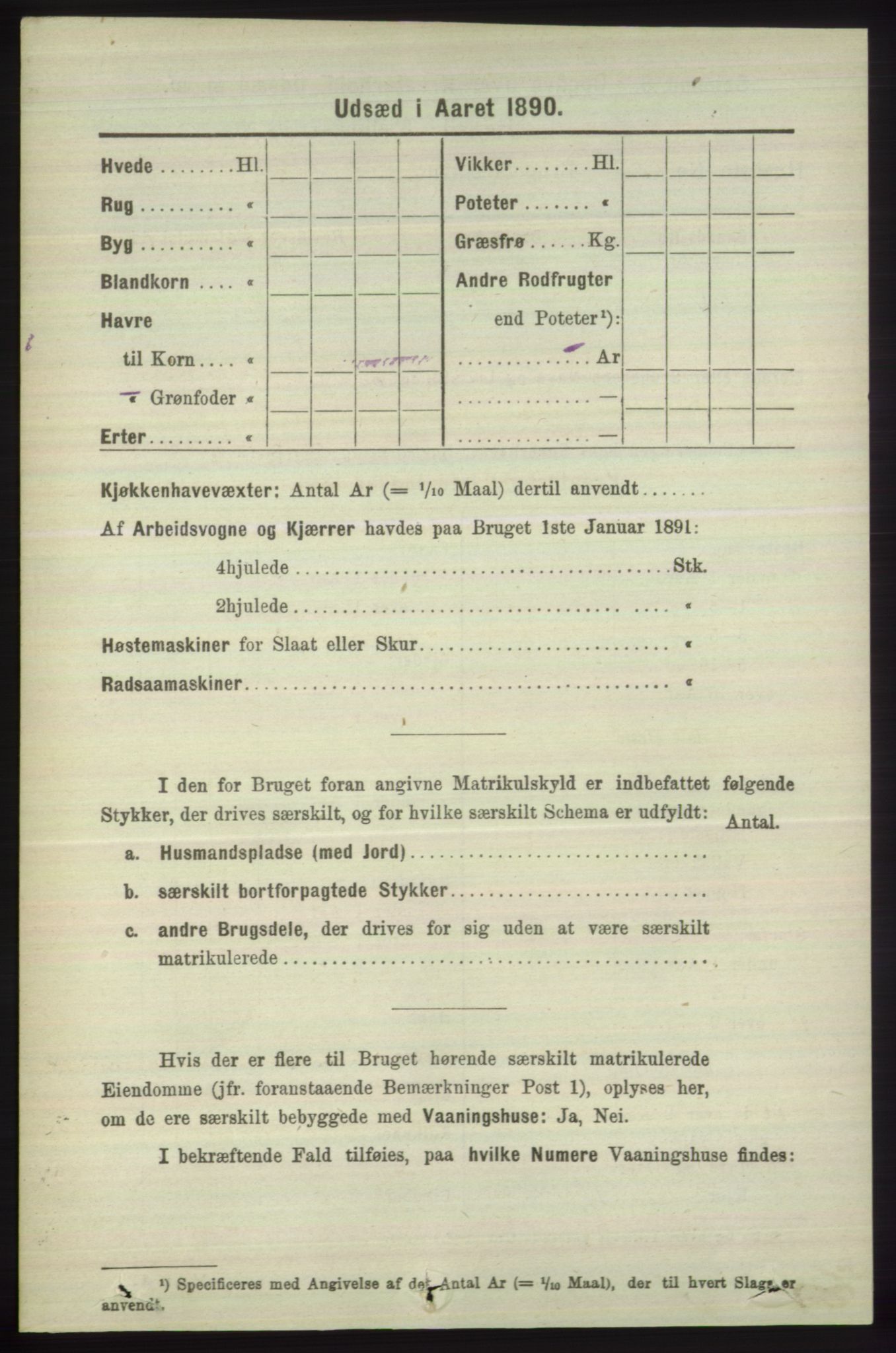 RA, 1891 census for 1246 Fjell, 1891, p. 4648