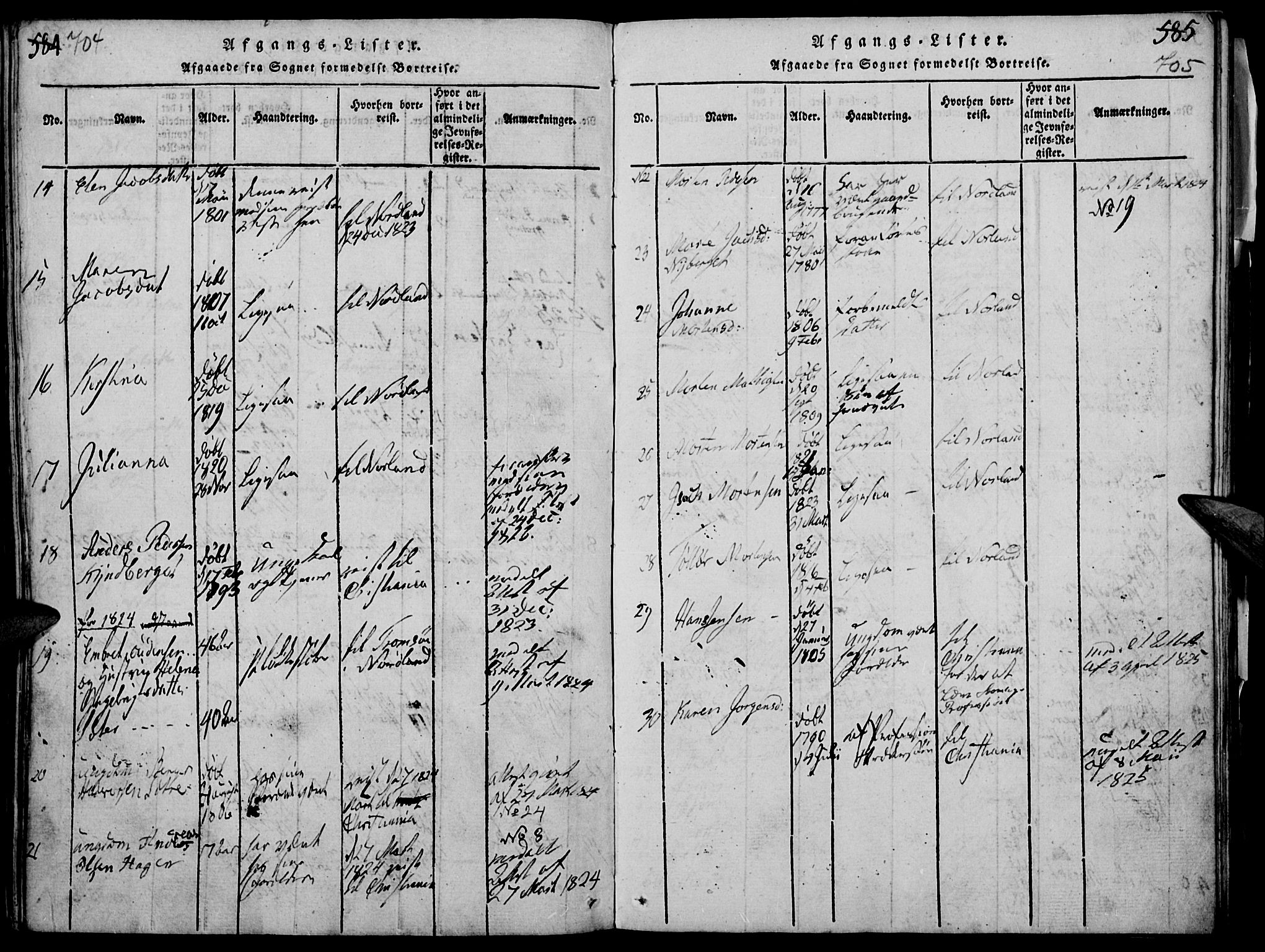 Elverum prestekontor, AV/SAH-PREST-044/H/Ha/Haa/L0007: Parish register (official) no. 7, 1815-1830, p. 704-705