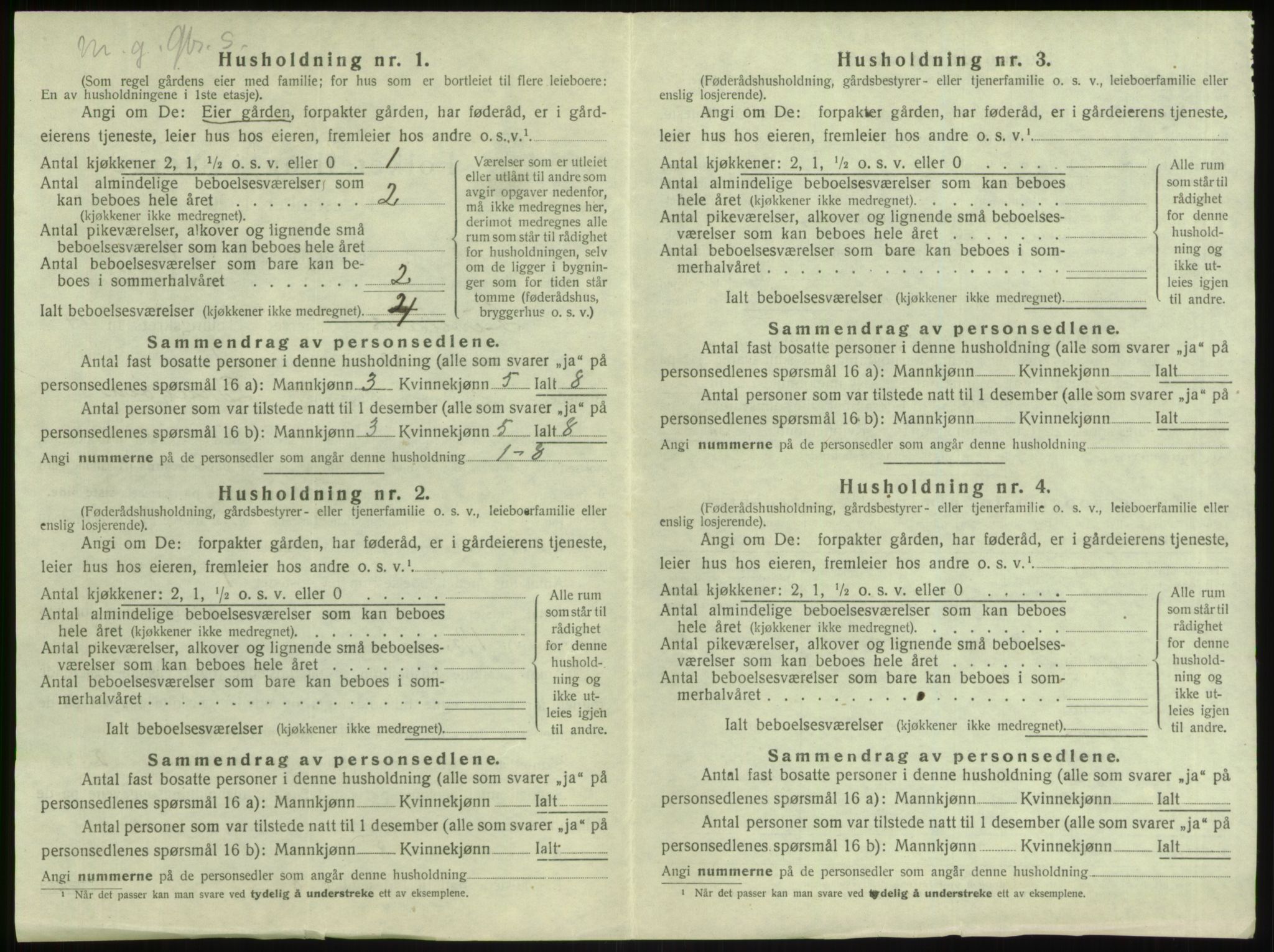 SAB, 1920 census for Lindås, 1920, p. 949