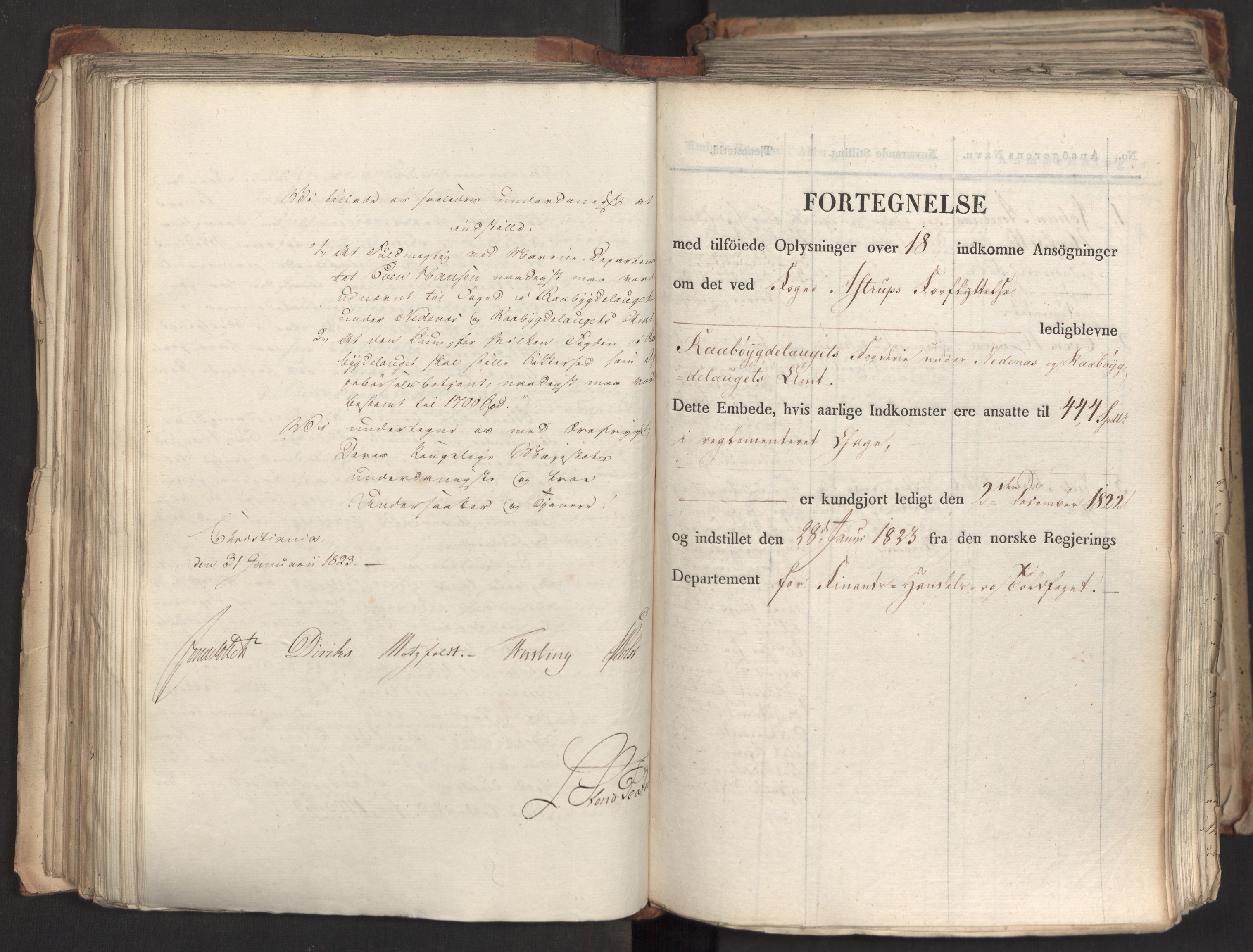 Statsrådsavdelingen i Stockholm, AV/RA-S-1003/D/Da/L0033: Regjeringsinnstillinger nr. 1-274, 1823, p. 213