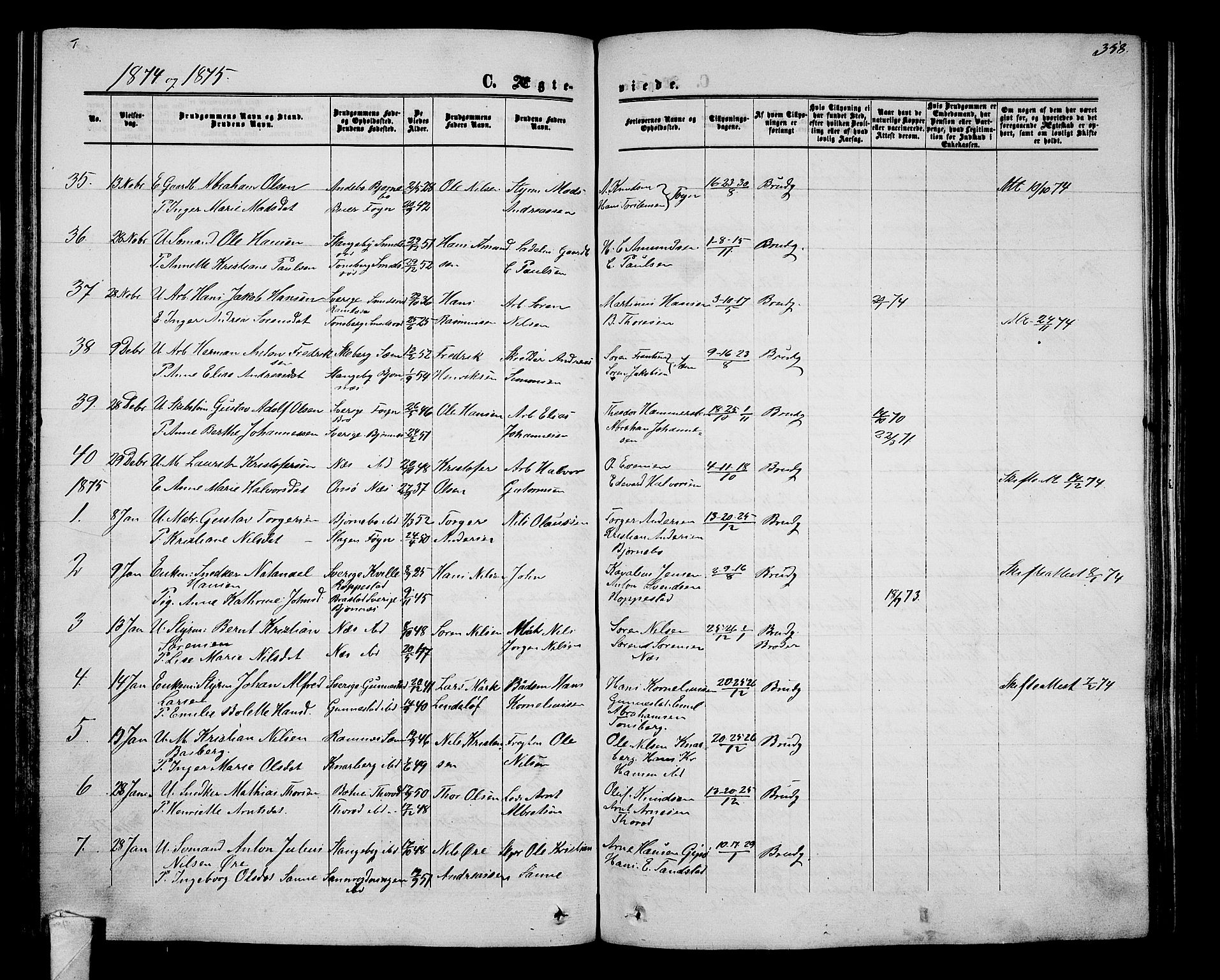 Nøtterøy kirkebøker, AV/SAKO-A-354/G/Ga/L0002: Parish register (copy) no. I 2, 1860-1877, p. 358