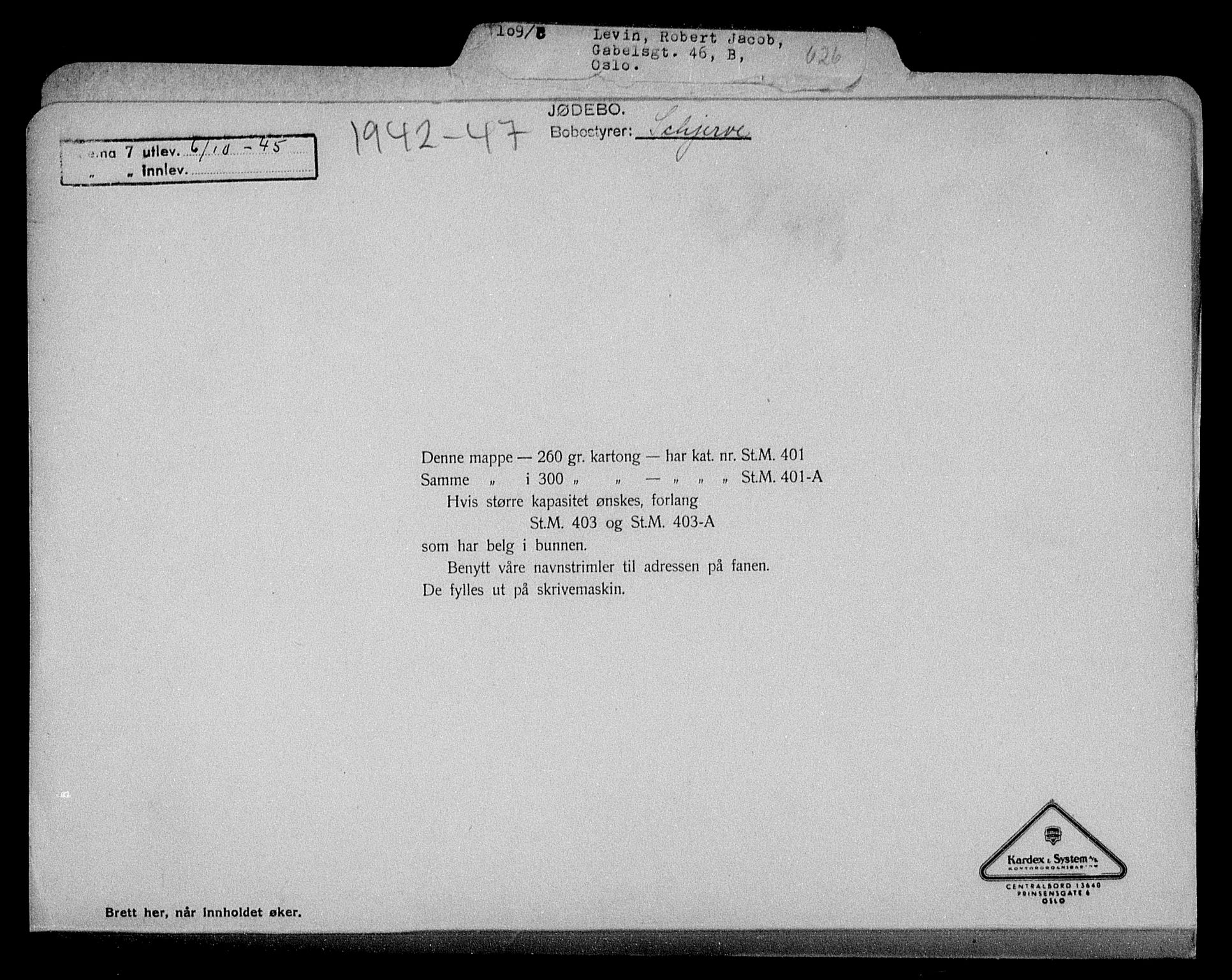 Justisdepartementet, Tilbakeføringskontoret for inndratte formuer, RA/S-1564/H/Hc/Hcc/L0958: --, 1945-1947, p. 95