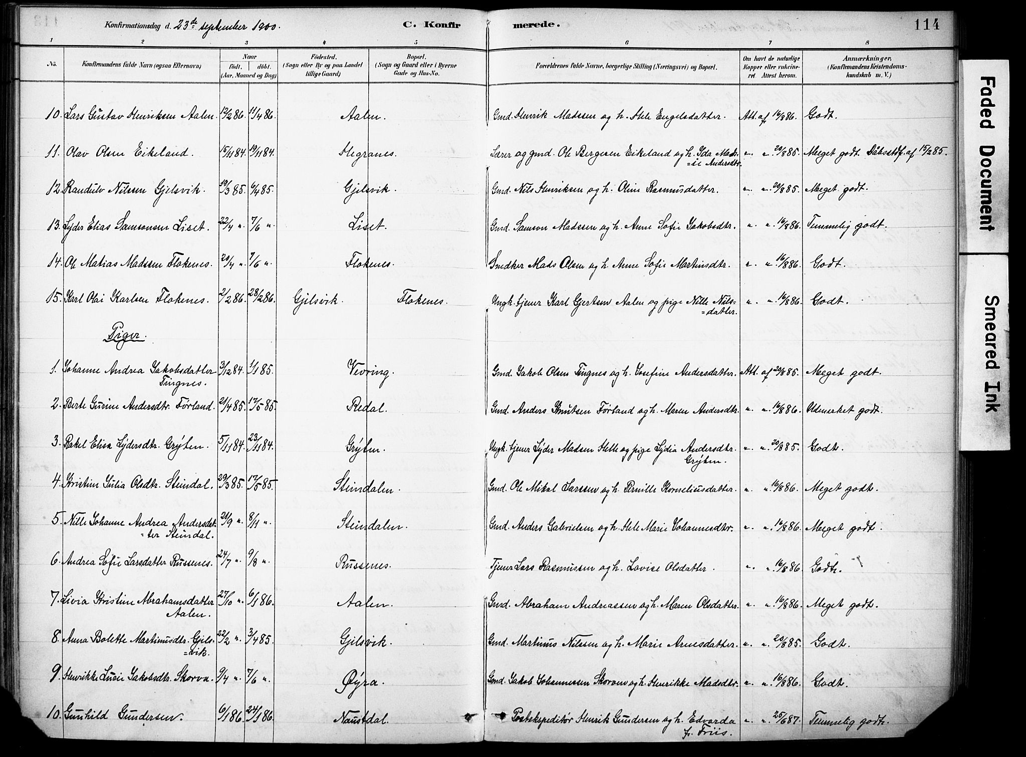 Førde sokneprestembete, AV/SAB-A-79901/H/Haa/Haae/L0001: Parish register (official) no. E 1, 1881-1911, p. 115