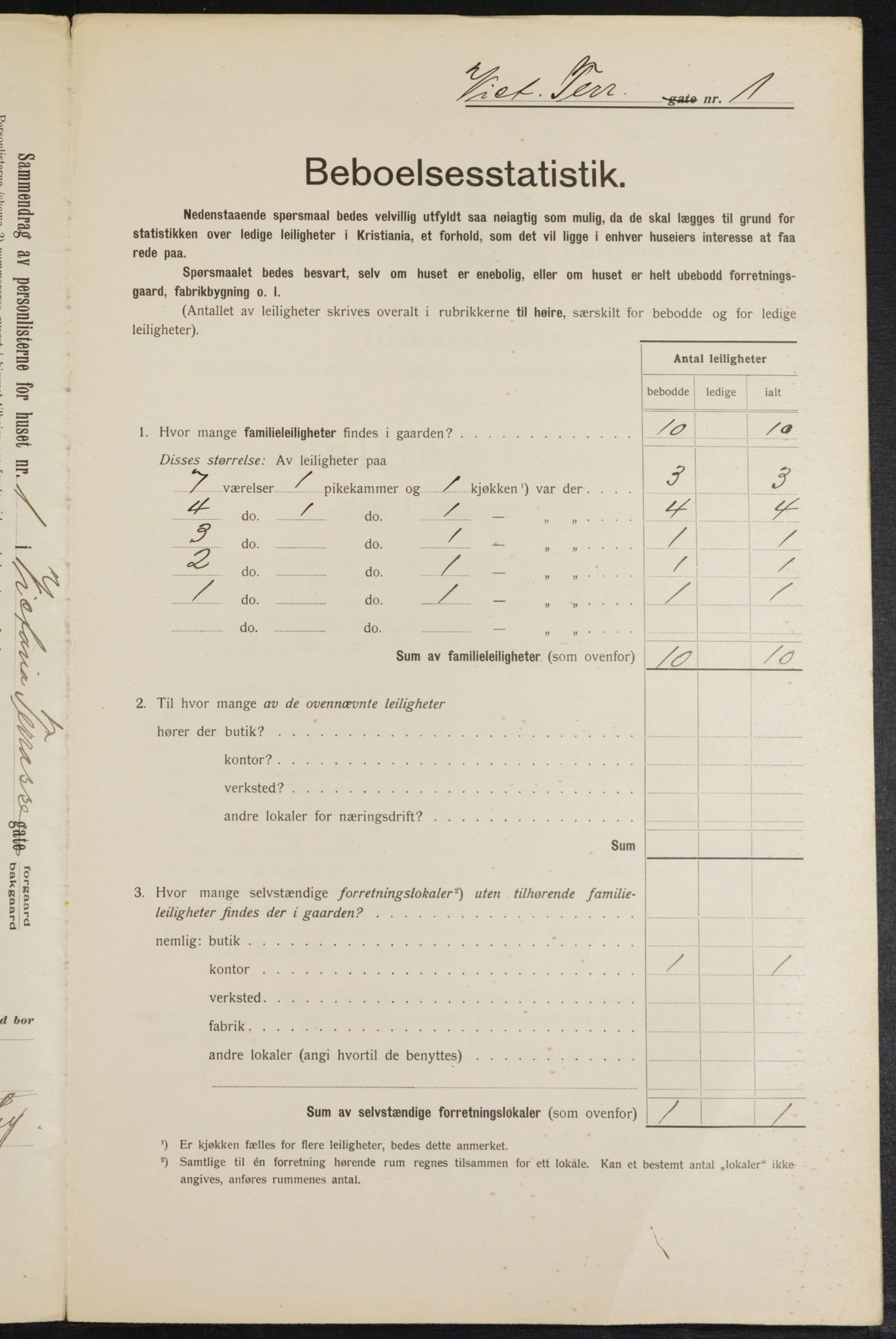 OBA, Municipal Census 1913 for Kristiania, 1913, p. 123336