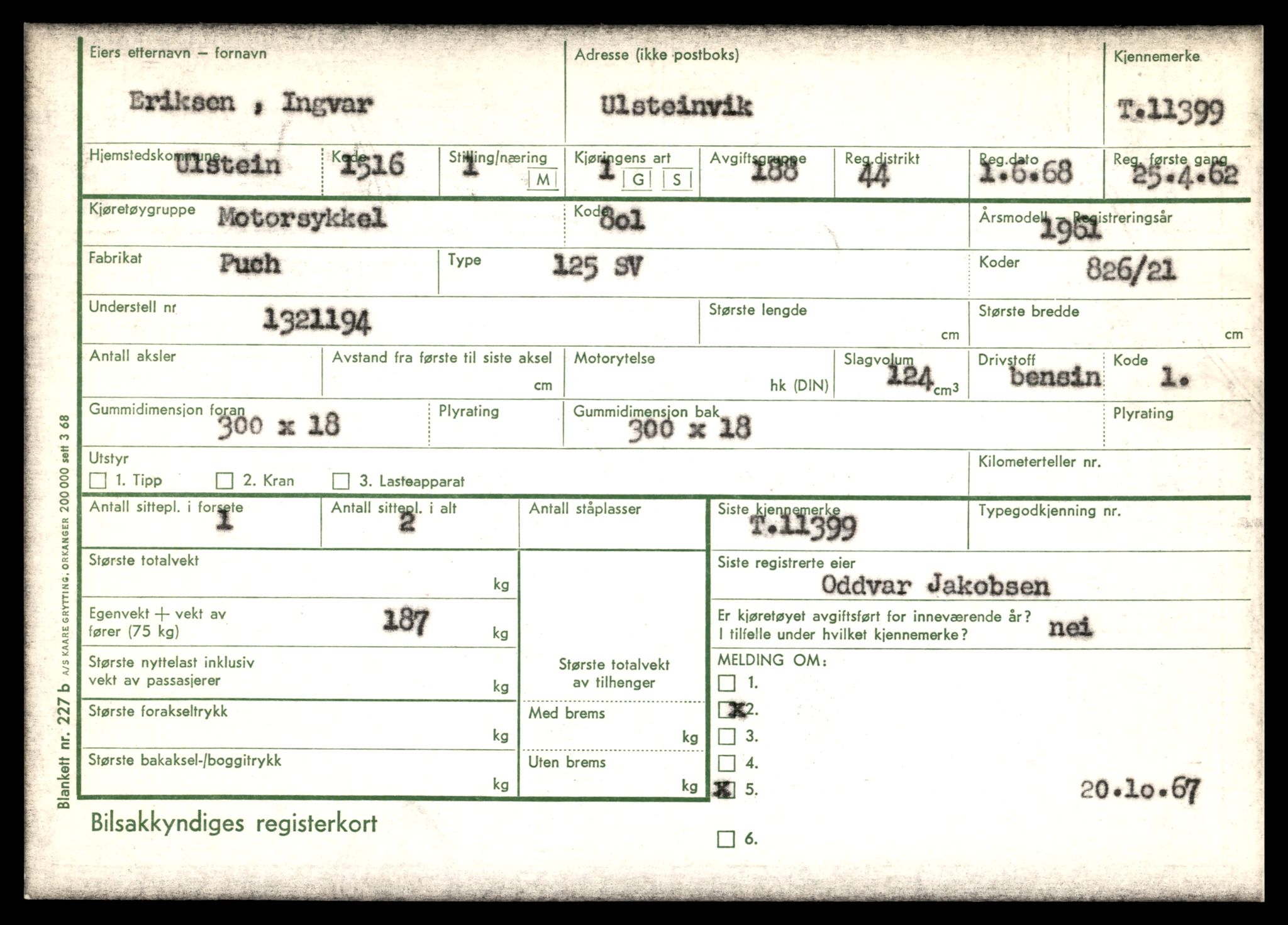 Møre og Romsdal vegkontor - Ålesund trafikkstasjon, SAT/A-4099/F/Fe/L0028: Registreringskort for kjøretøy T 11290 - T 11429, 1927-1998, p. 2441