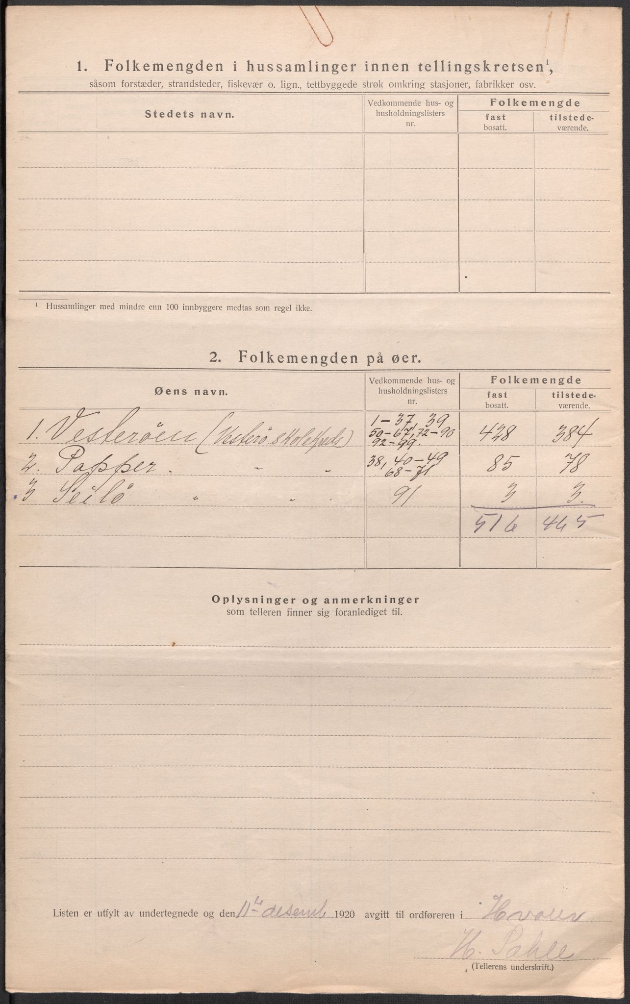 SAO, 1920 census for Hvaler, 1920, p. 39