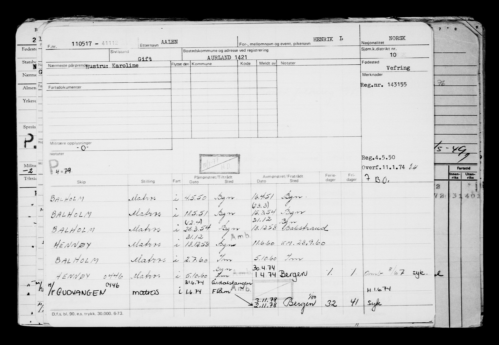 Direktoratet for sjømenn, AV/RA-S-3545/G/Gb/L0148: Hovedkort, 1917, p. 457