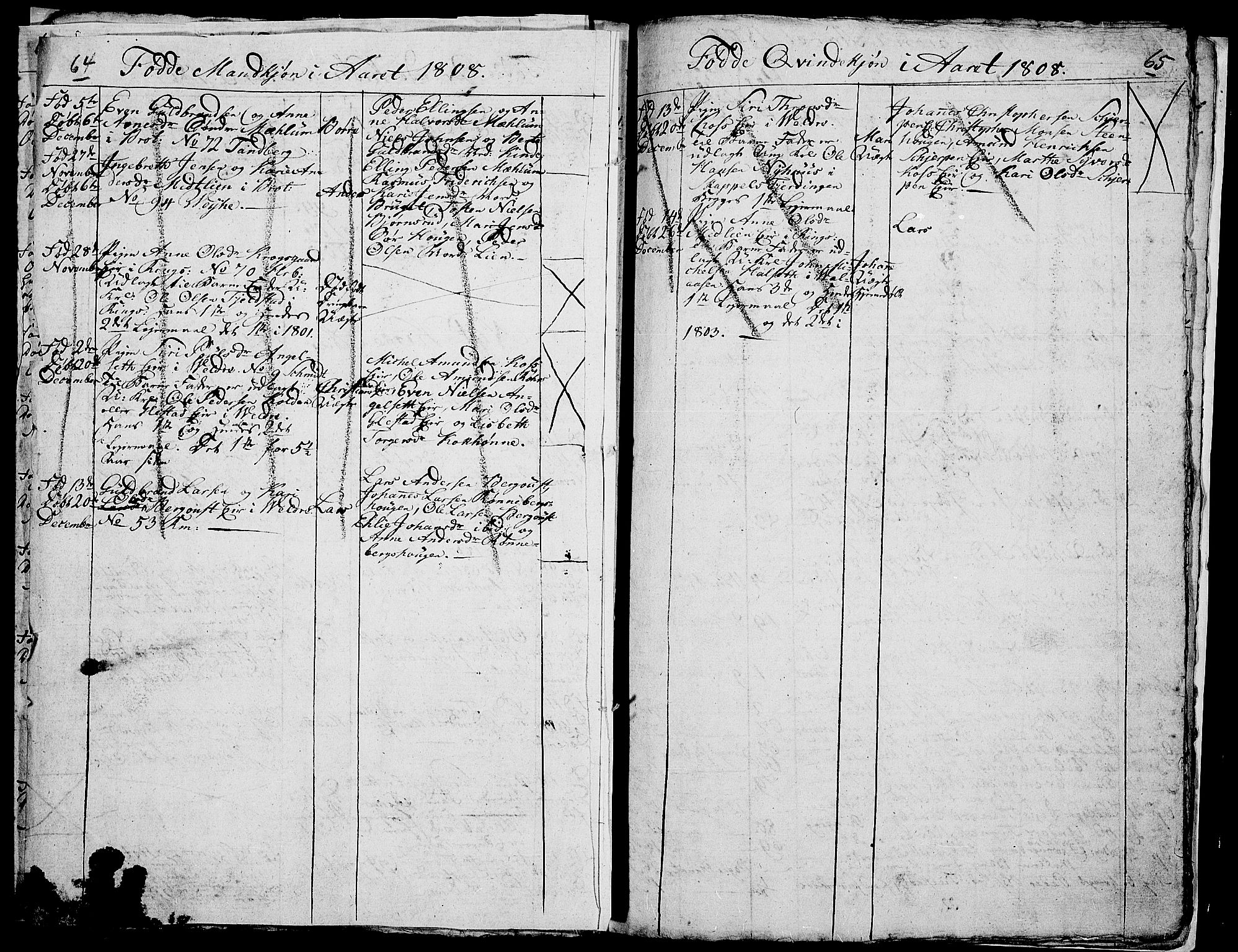 Ringsaker prestekontor, SAH/PREST-014/I/Ia/L0005/0007: Parish register draft no. 1G, 1805-1808, p. 64-65