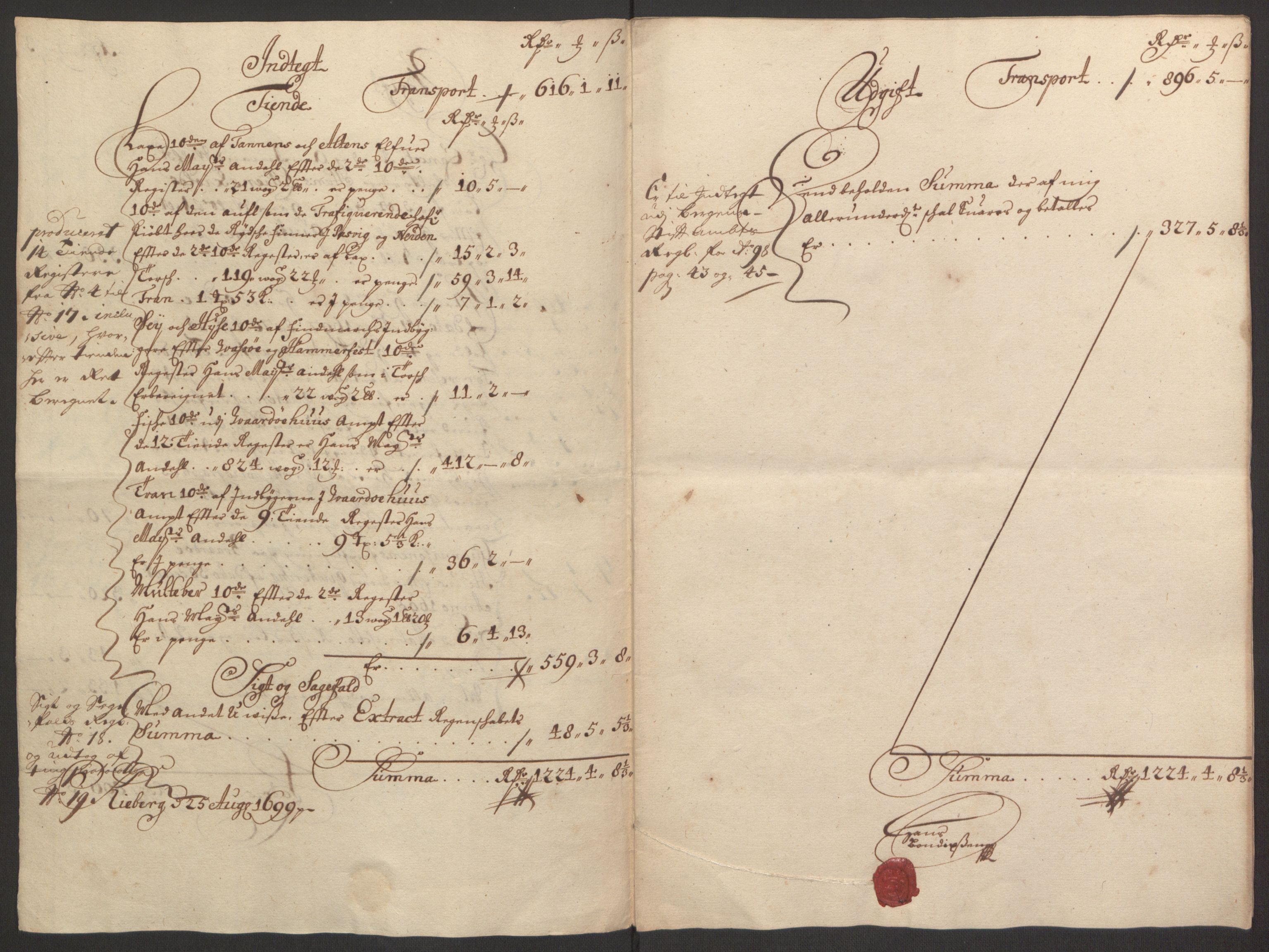 Rentekammeret inntil 1814, Reviderte regnskaper, Fogderegnskap, RA/EA-4092/R69/L4851: Fogderegnskap Finnmark/Vardøhus, 1691-1700, p. 348