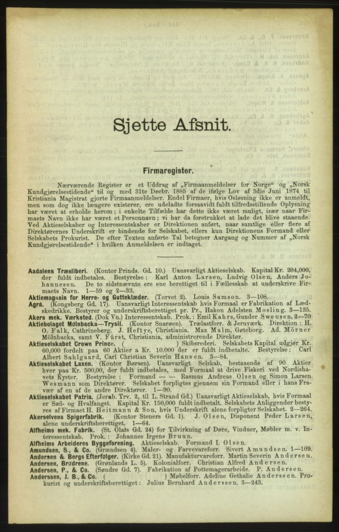 Kristiania/Oslo adressebok, PUBL/-, 1886, p. 601