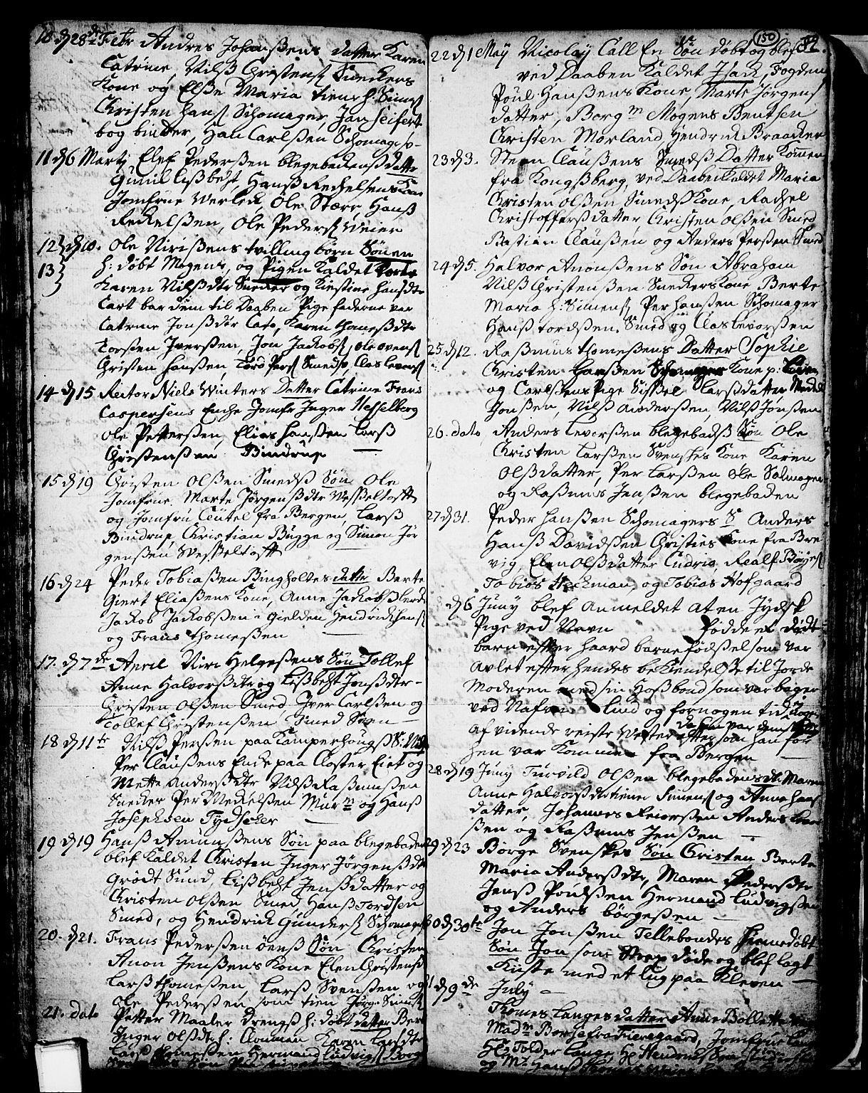 Skien kirkebøker, SAKO/A-302/F/Fa/L0002: Parish register (official) no. 2, 1716-1757, p. 150