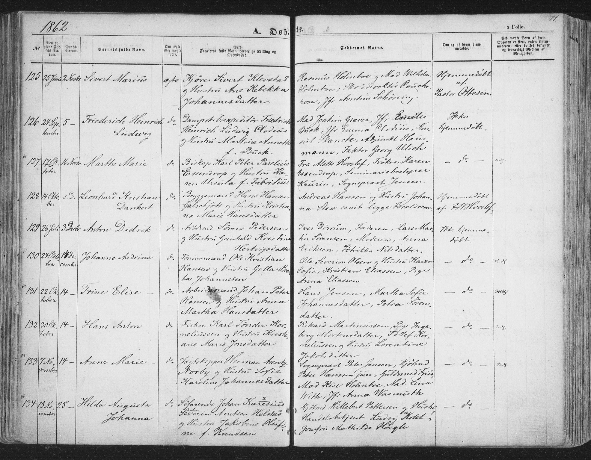 Tromsø sokneprestkontor/stiftsprosti/domprosti, SATØ/S-1343/G/Ga/L0011kirke: Parish register (official) no. 11, 1856-1865, p. 71