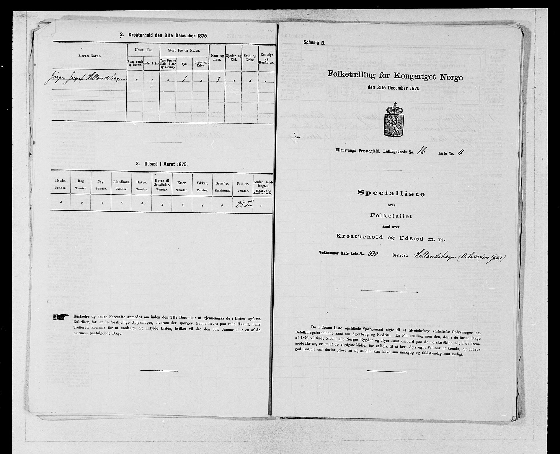 SAB, 1875 census for 1230P Ullensvang, 1875, p. 1596