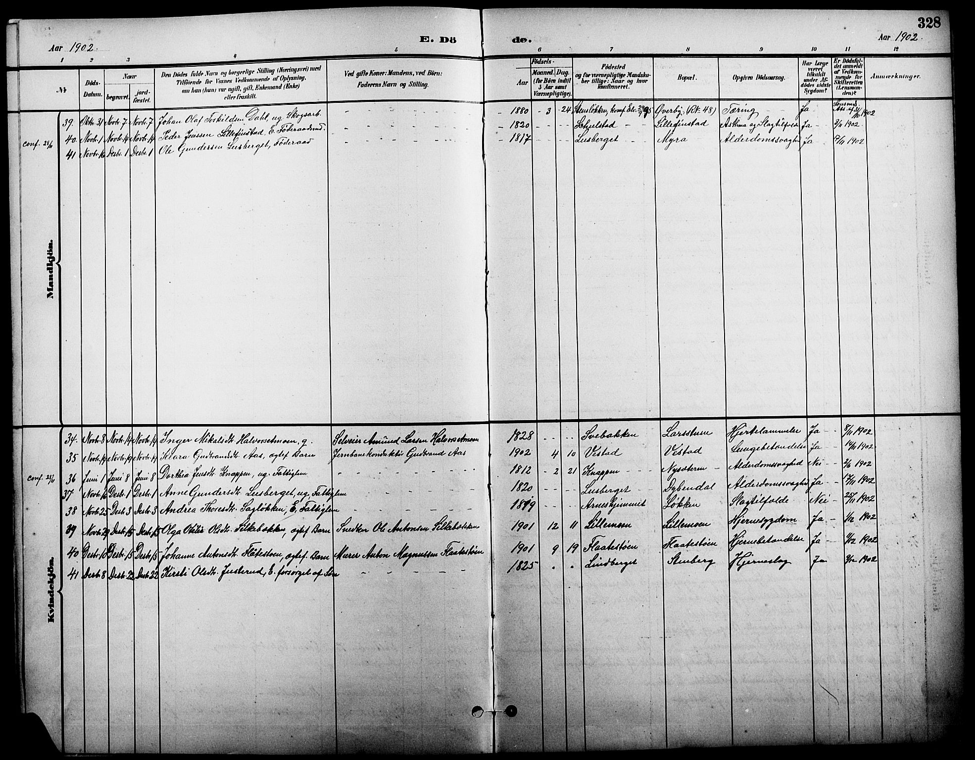 Elverum prestekontor, AV/SAH-PREST-044/H/Ha/Hab/L0005: Parish register (copy) no. 5, 1896-1915, p. 328