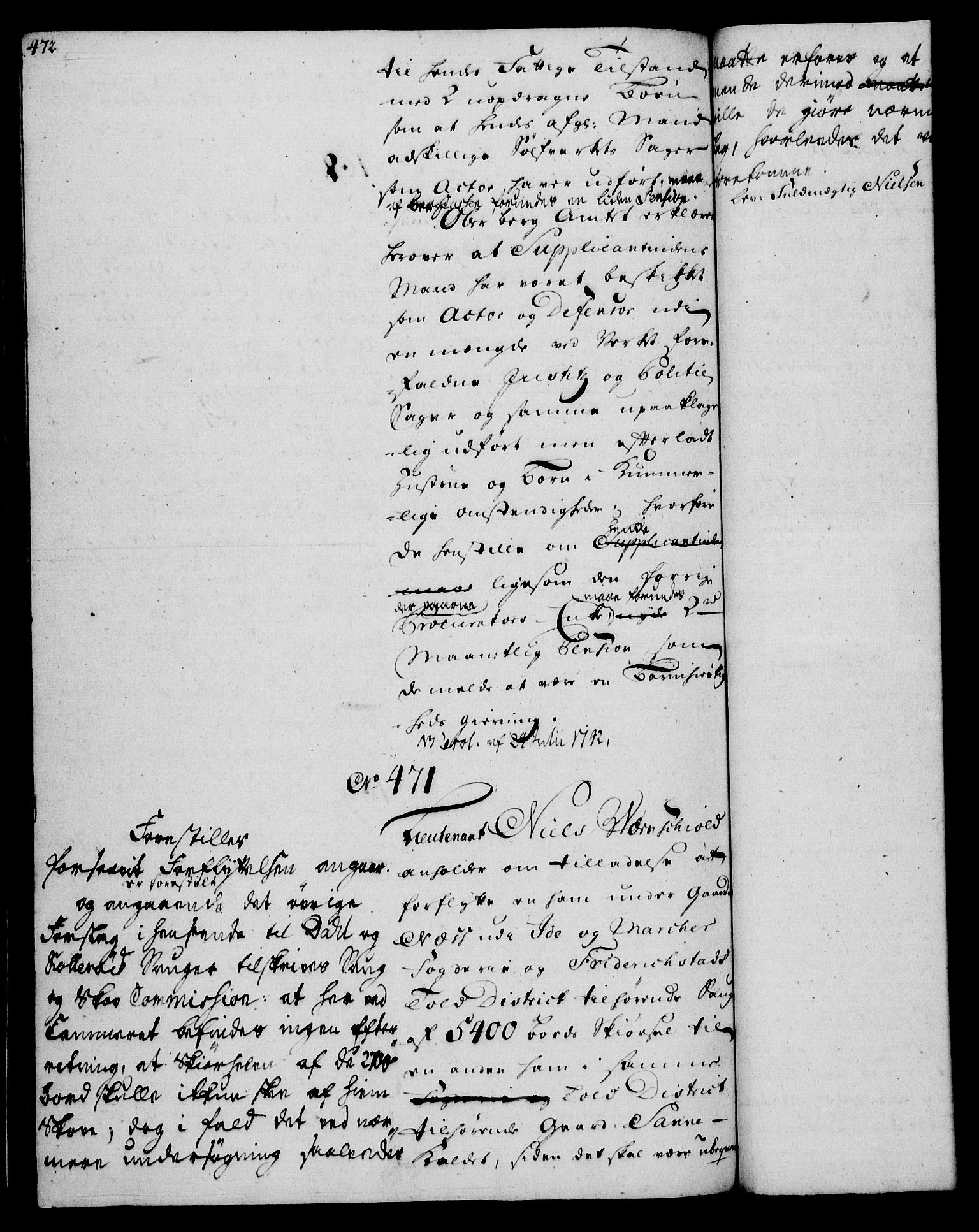 Rentekammeret, Kammerkanselliet, AV/RA-EA-3111/G/Gh/Gha/L0031: Norsk ekstraktmemorialprotokoll (merket RK 53.76), 1751-1753, p. 472