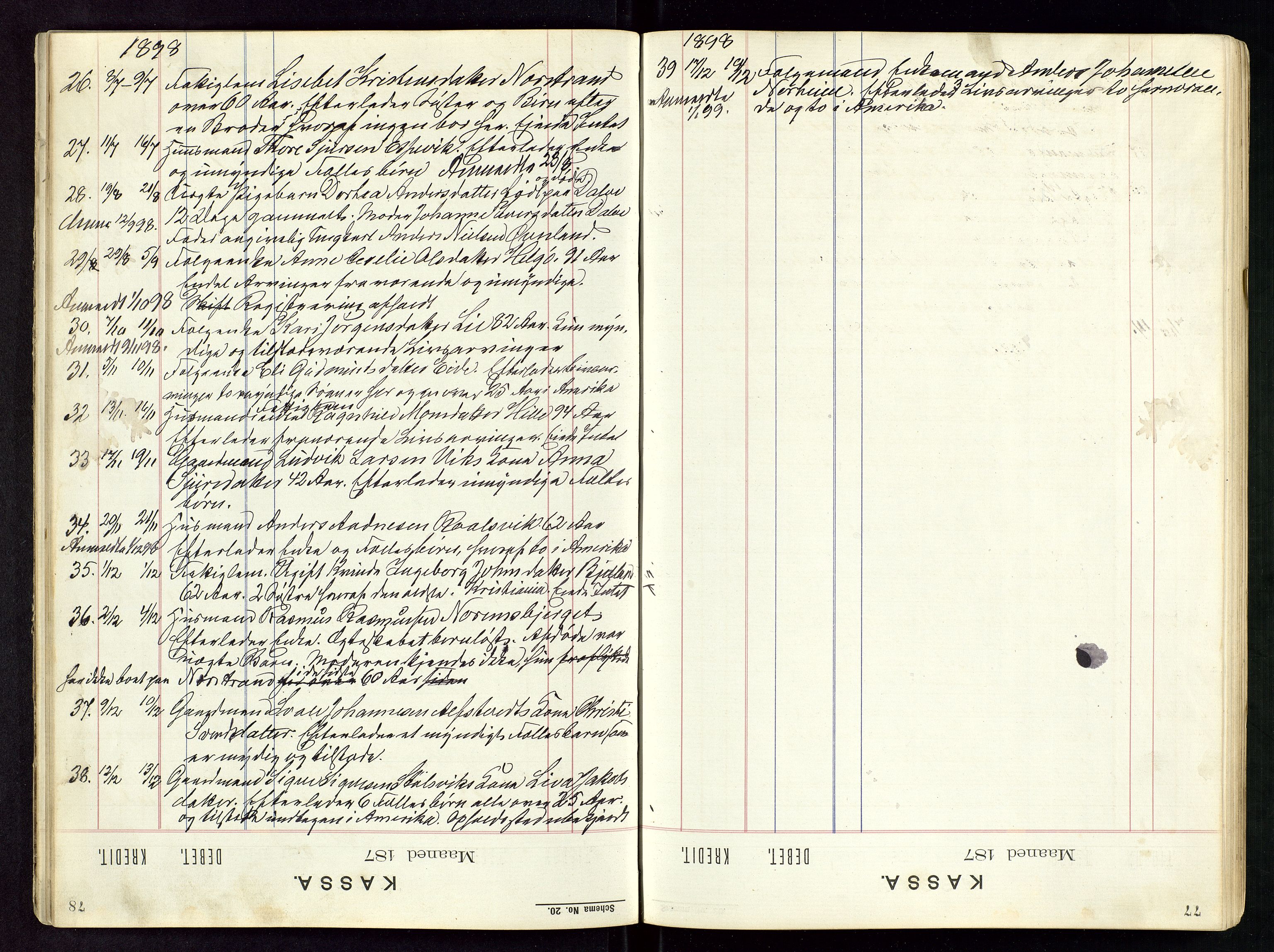 Nedstrand lensmannskontor, AV/SAST-A-100236/Rf/L0001: Skyss- og kostgodtgjørelse reiser, 1891-1898