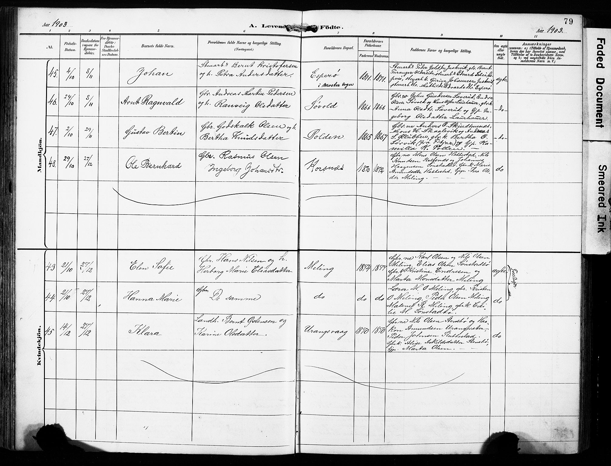 Finnås sokneprestembete, AV/SAB-A-99925/H/Ha/Haa/Haac/L0002: Parish register (official) no. C 2, 1895-1904, p. 79