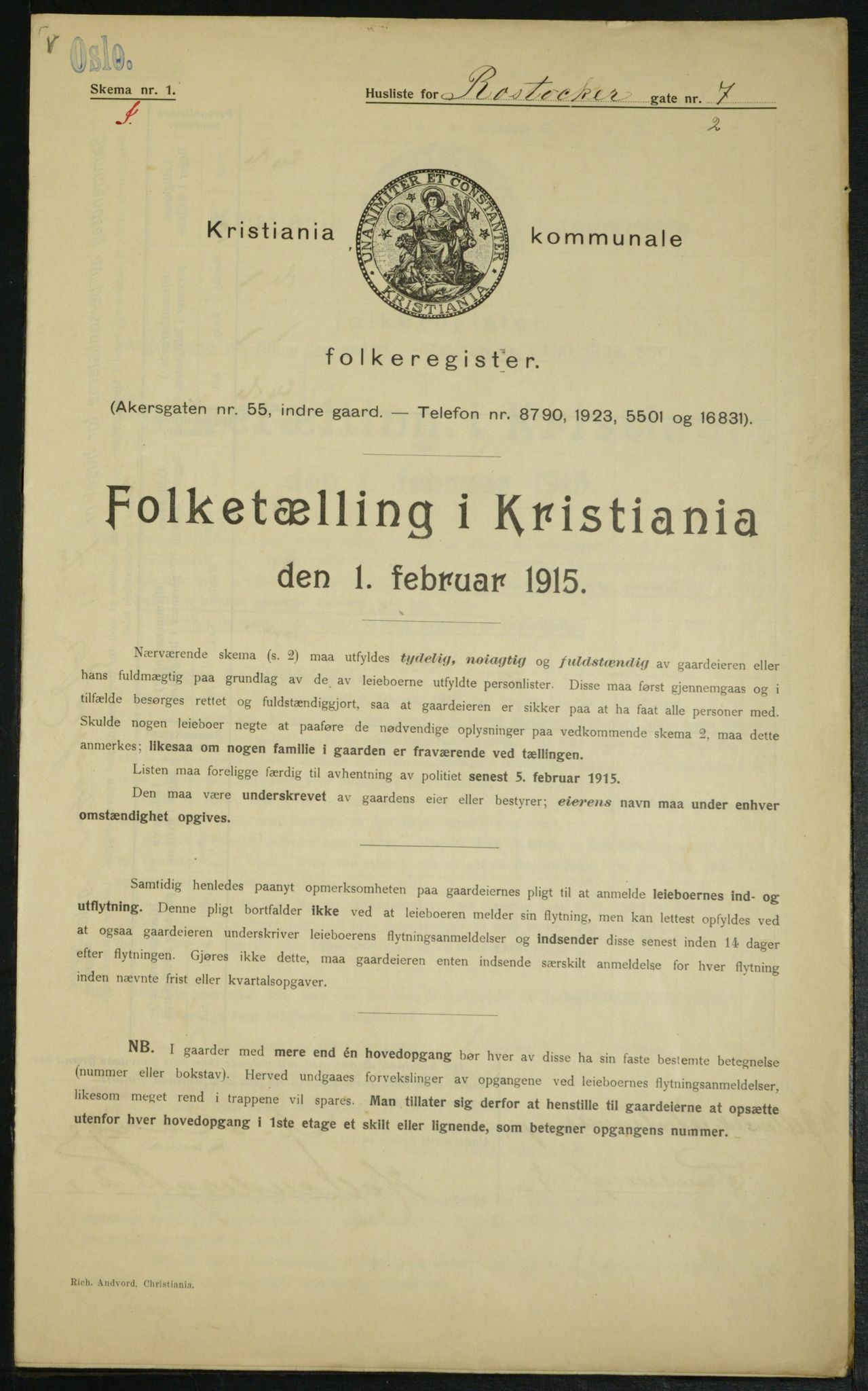 OBA, Municipal Census 1915 for Kristiania, 1915, p. 84208